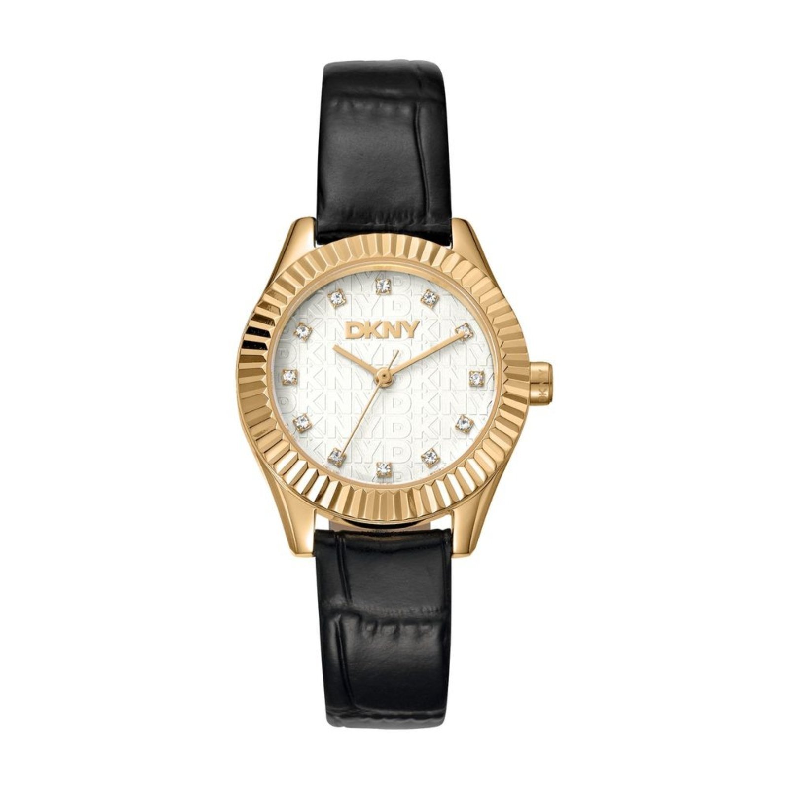 Relógio Feminino DKNY Chambers Preto Couro Donna Karan Donna Karan