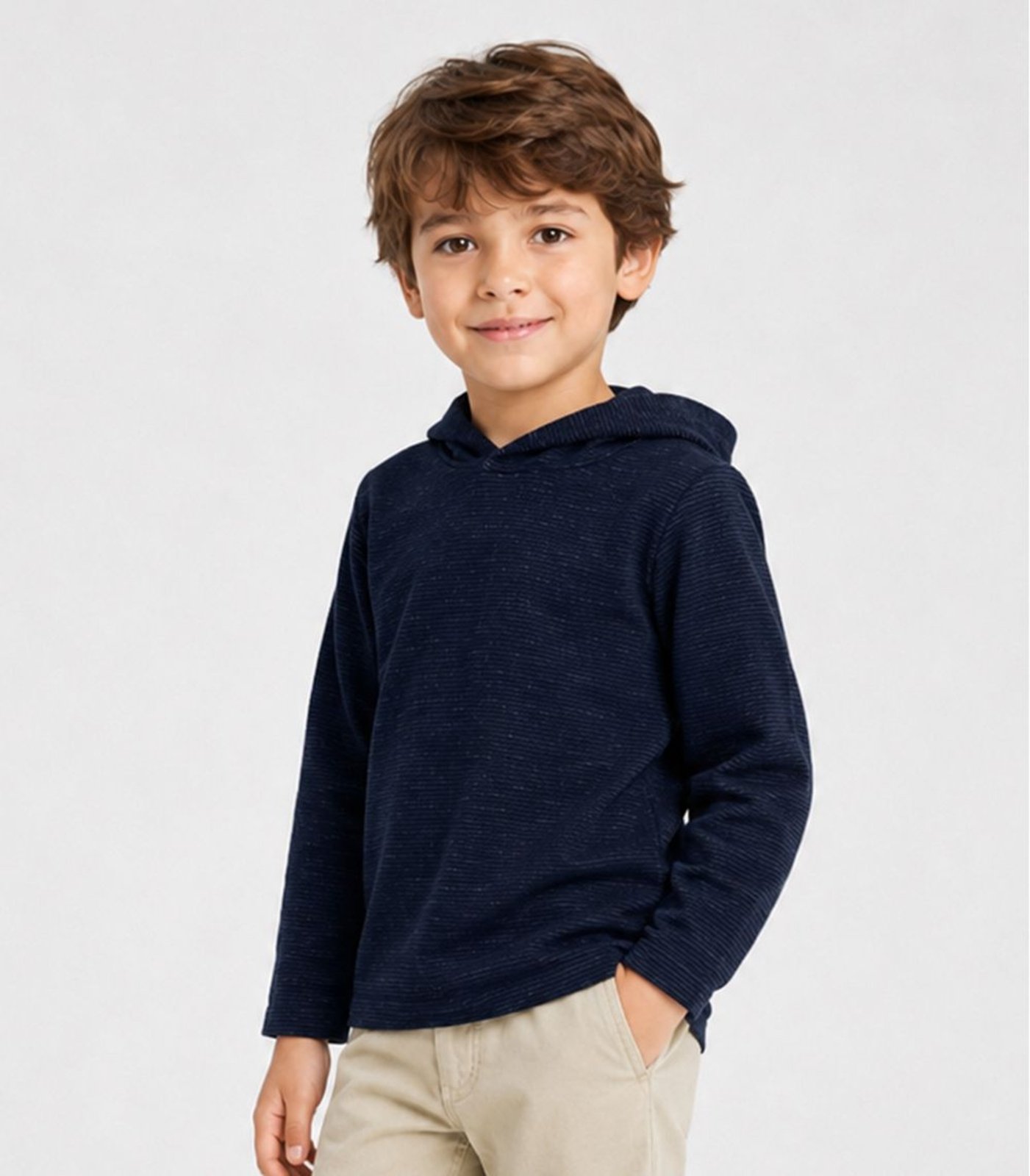 Infantil - Blusão Com Capuz Masculino Select Azul