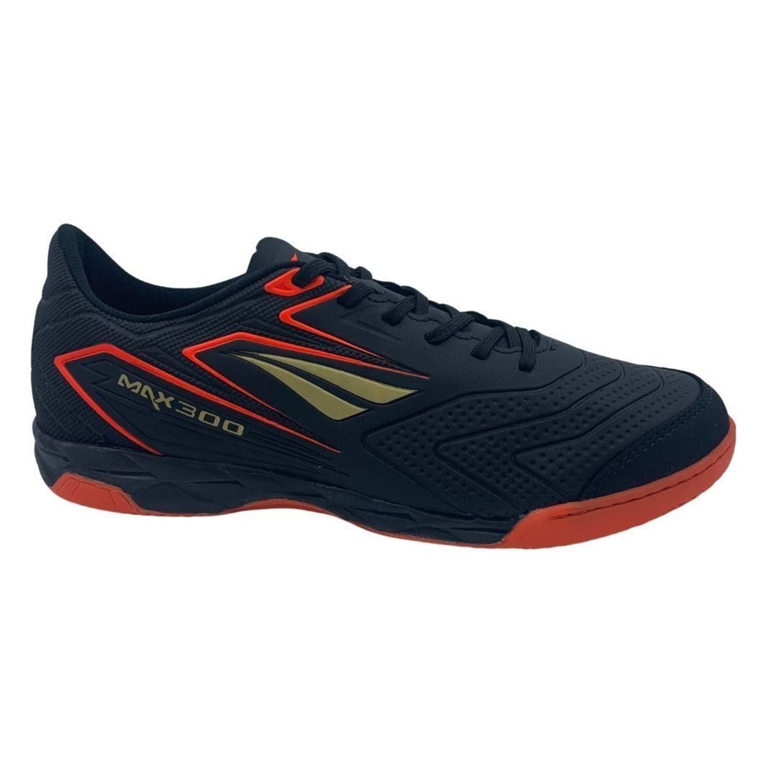 Tênis Futsal Masculino Penalty Max 300 Y-1 Preto com Coral - Preto - penalty