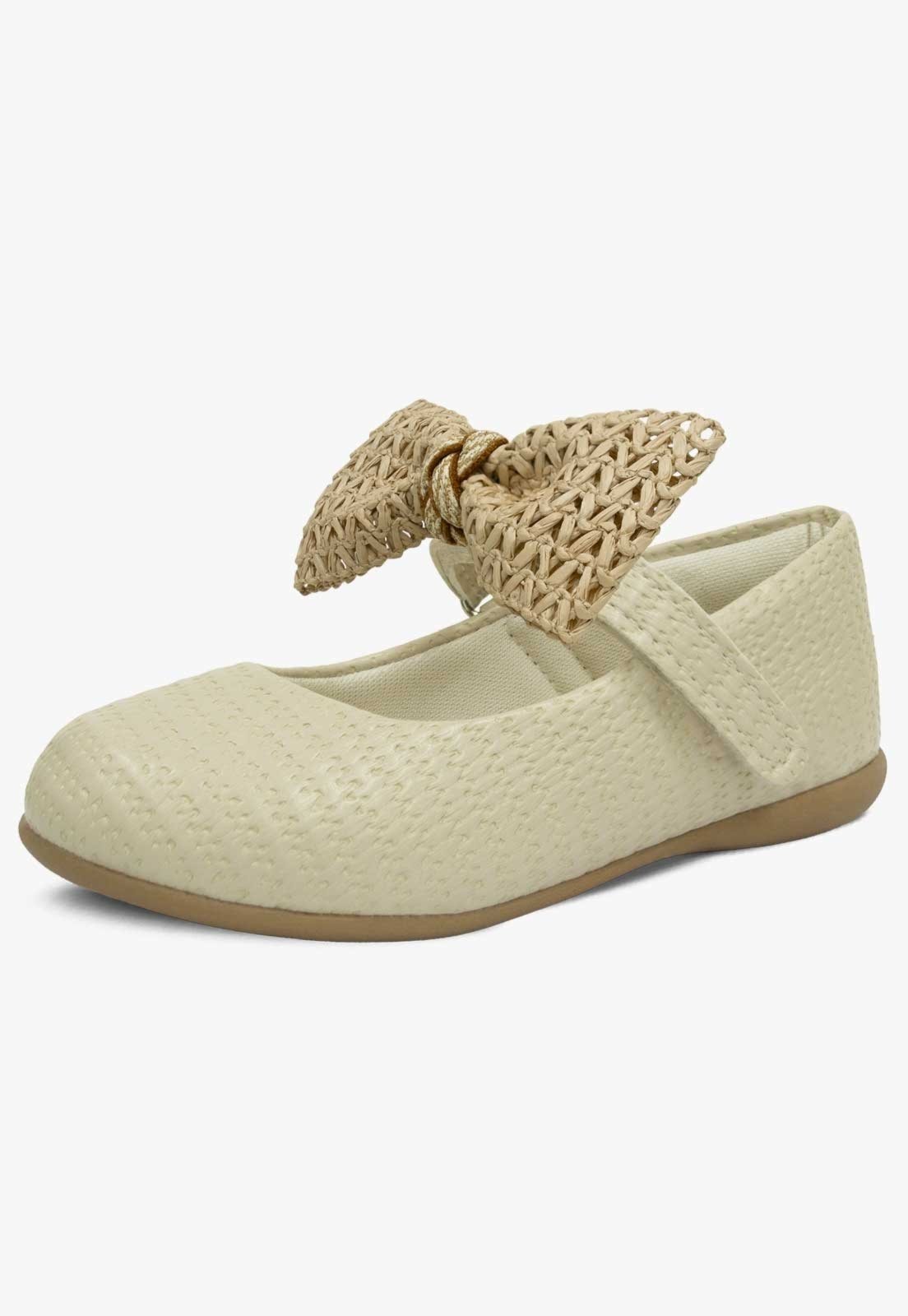 Infantil – Sapatilha Pópidi Feminina Laço Maré Menina Off White