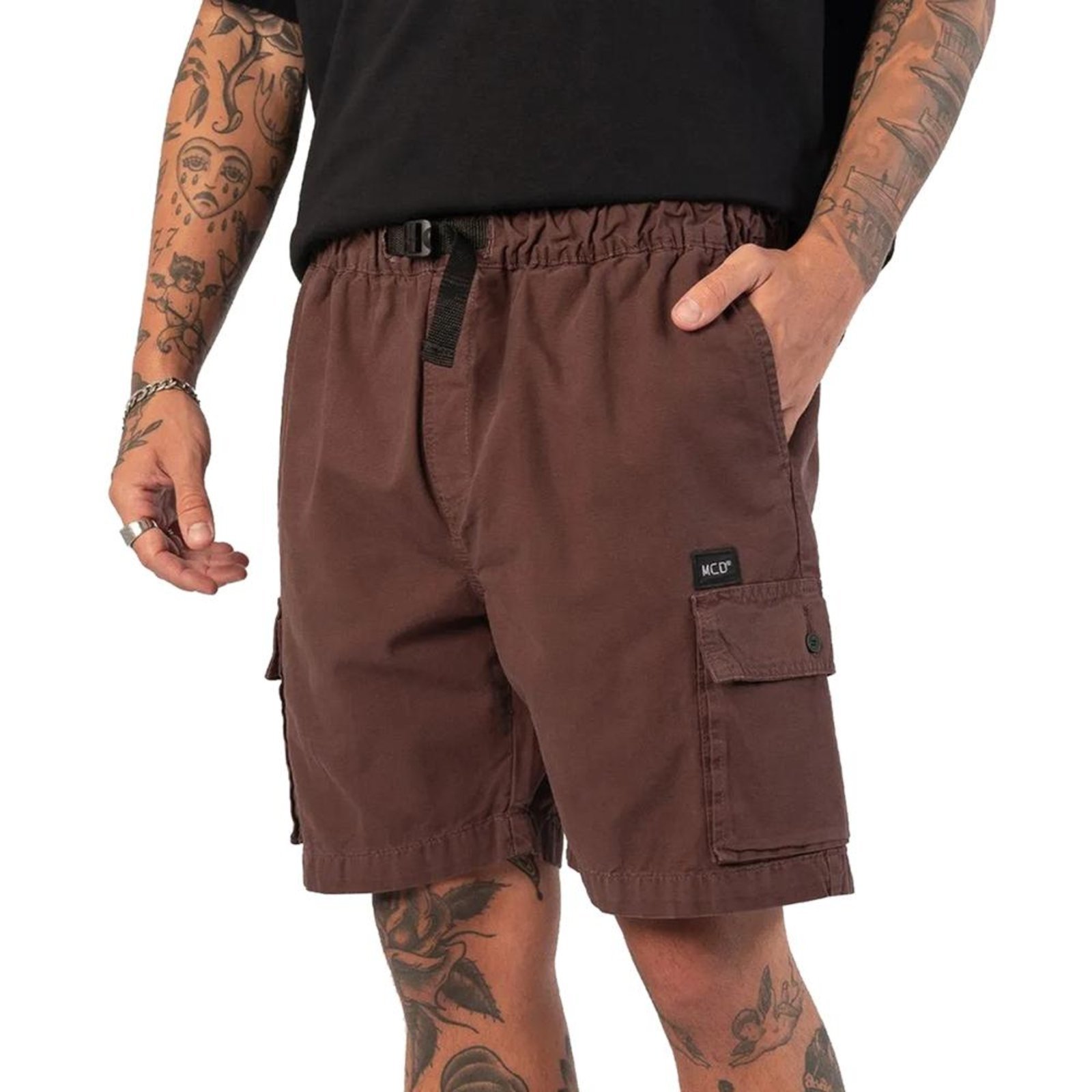 Bermuda MCD Sarja Loose SM26 Masculina Marrom Ruina