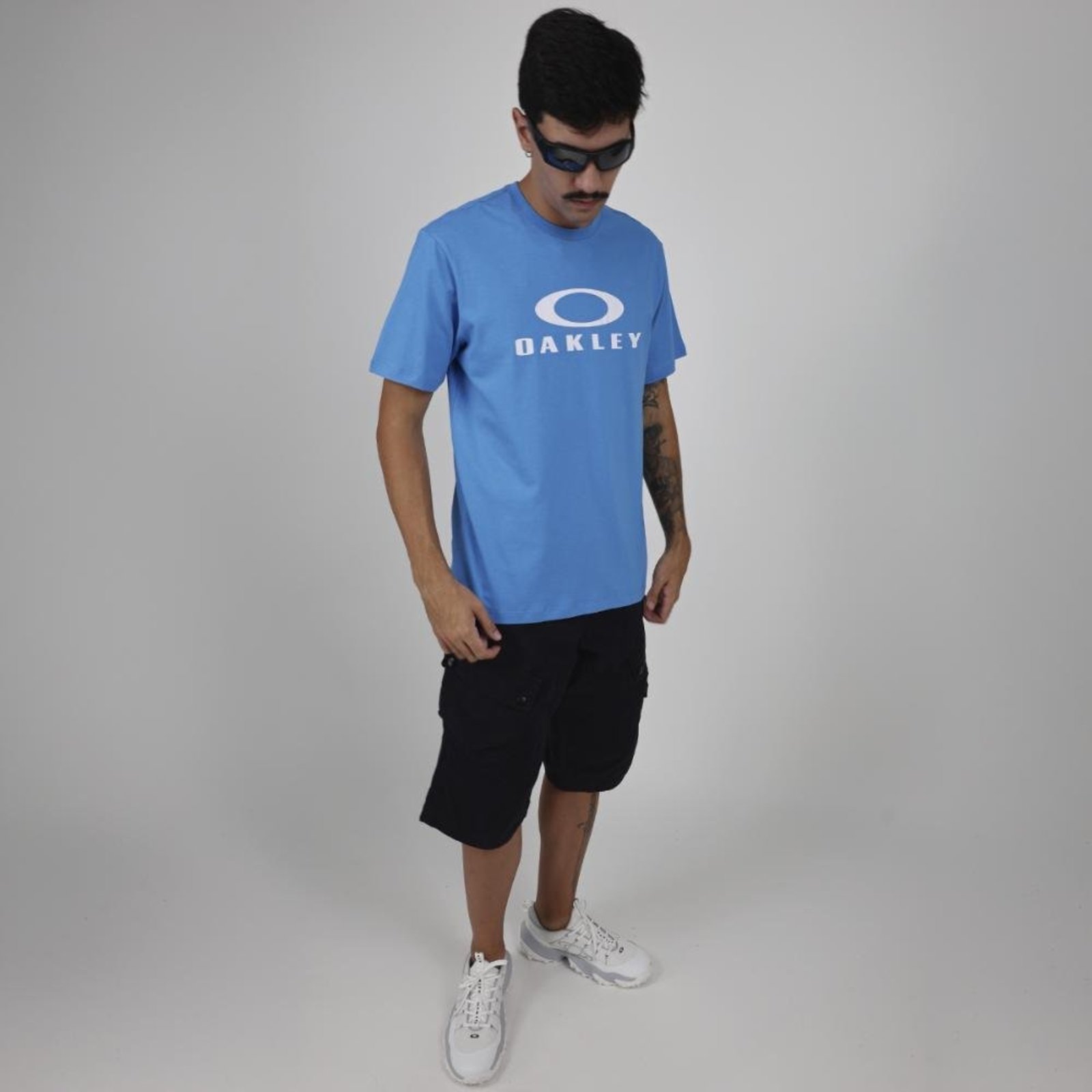 Camiseta Oakley O-bark SS Tee - Toadstool - G Azul