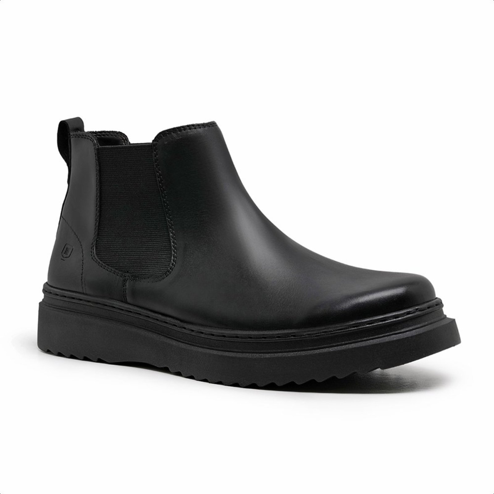 Bota Chelsea Casual Masculina Malbork Couro Preto 2505_00P