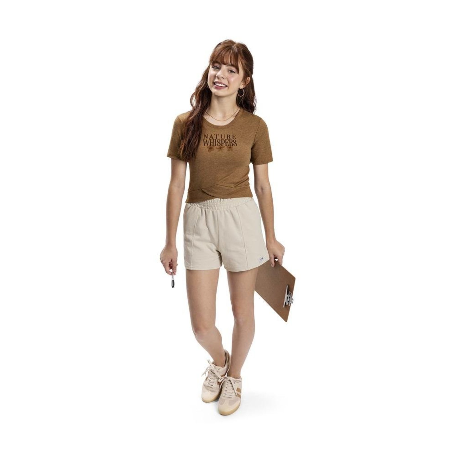 Infantil - Conjunto Feminino Cropped Shorts Elian Marrom Bege 10 Marrom