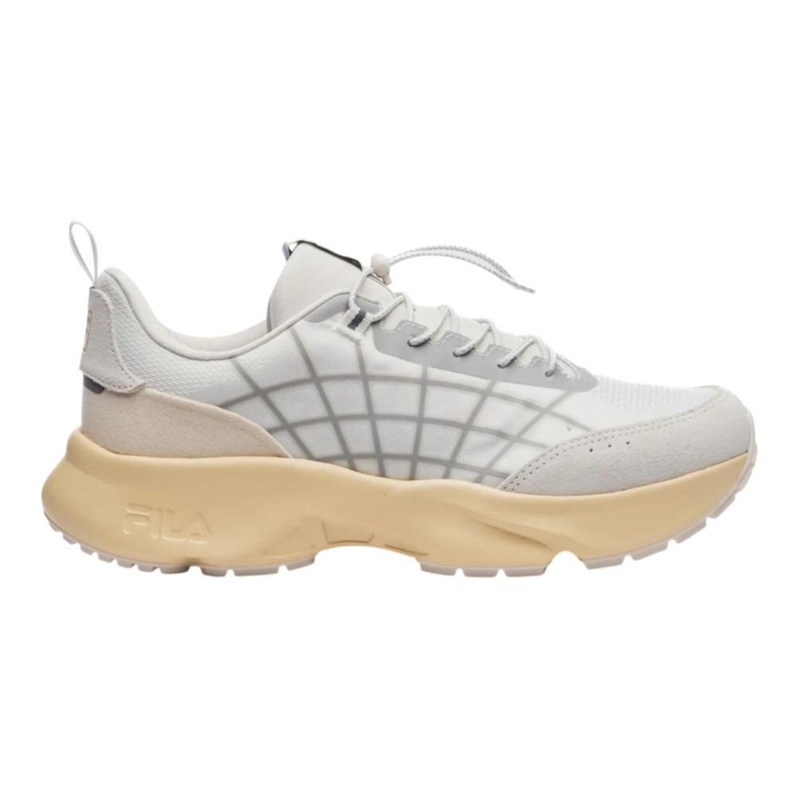 Tênis Fila Elevation Ac Branco e Bege Masculino Branco
