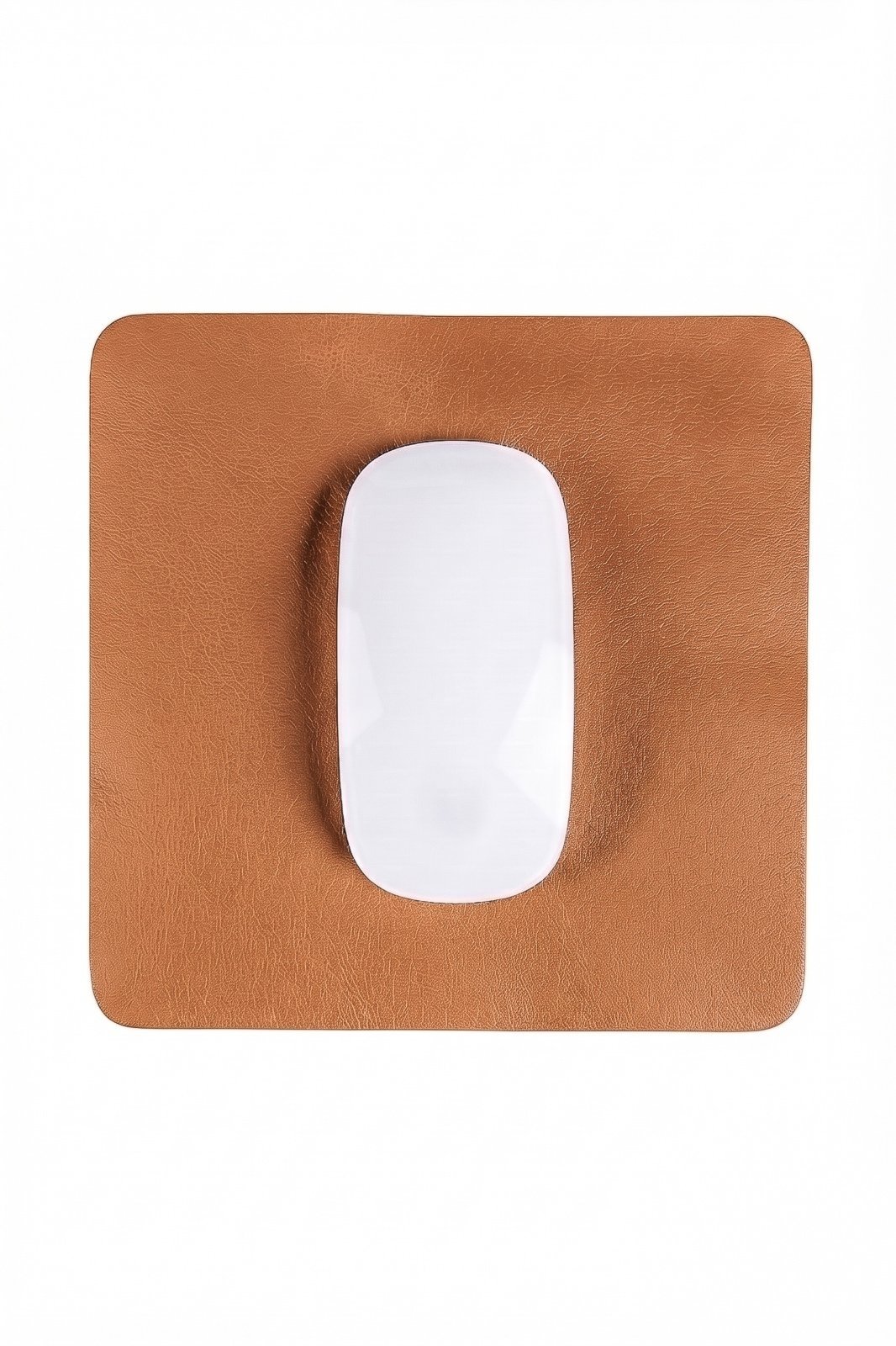 Mouse pad Médio 20x20 em couro liso Segno - Caramelo