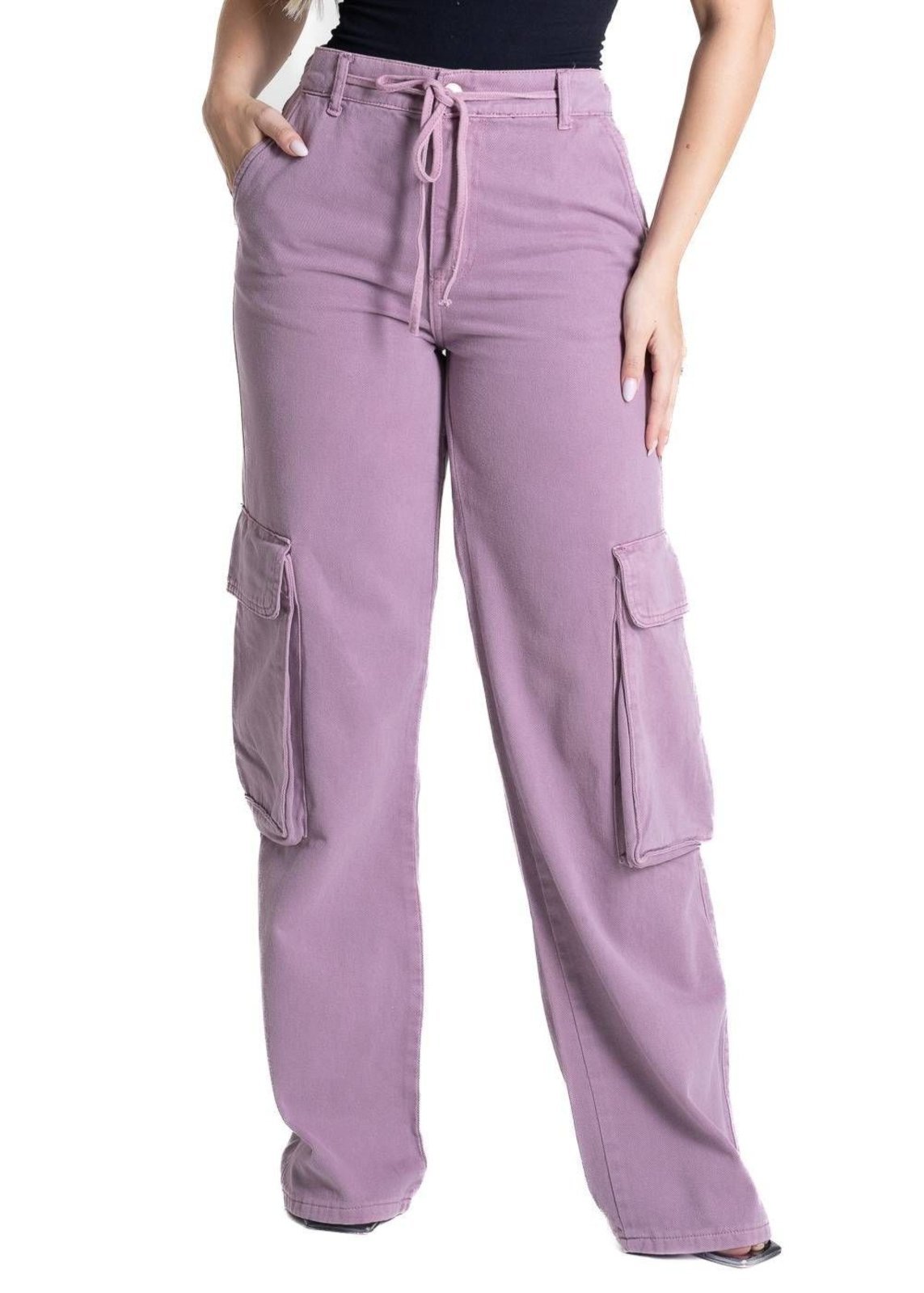 Calça Sarja Sawary Wide Leg – 281901 – roxo – Sawary