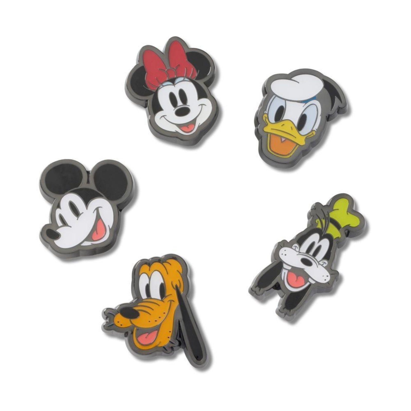 Vista 2 Infantil - Jibbitz™ Mickey and Friends Elevado Pack com 5 Peças Crocs branco