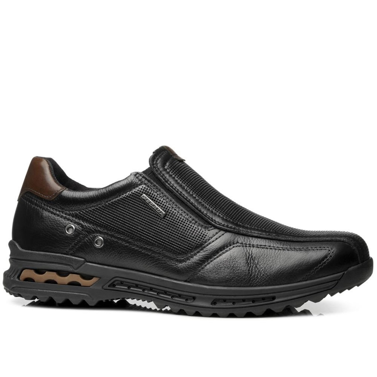 Sapatênis Pegada Masculino em Couro Preto 111804-03 Sapatênis Pegada Masculino em Couro Preto 111804-03 37