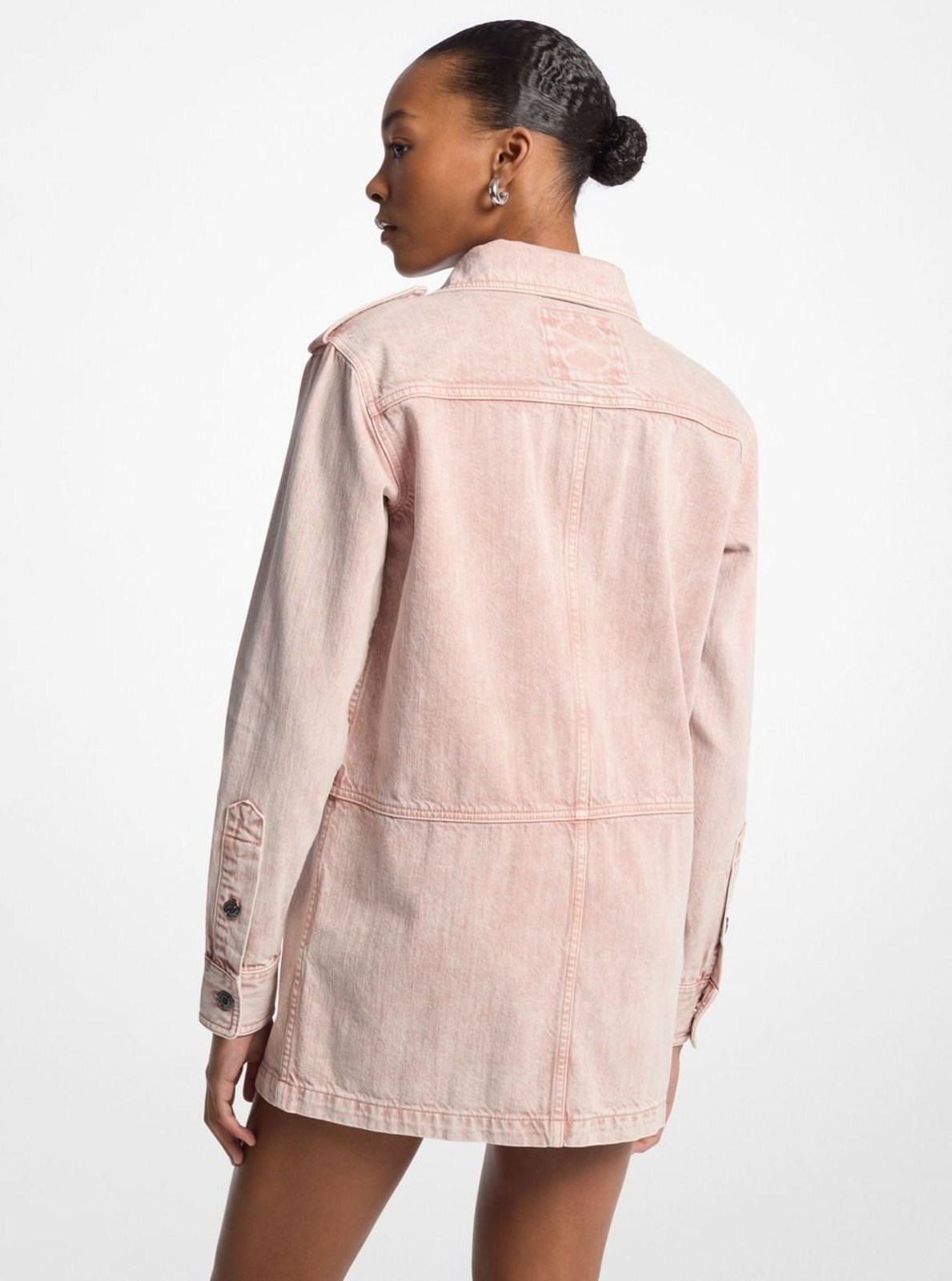 Vista 3 Vestido Camisa Jeans Mini Ms5830h4ln696 rosa rosa