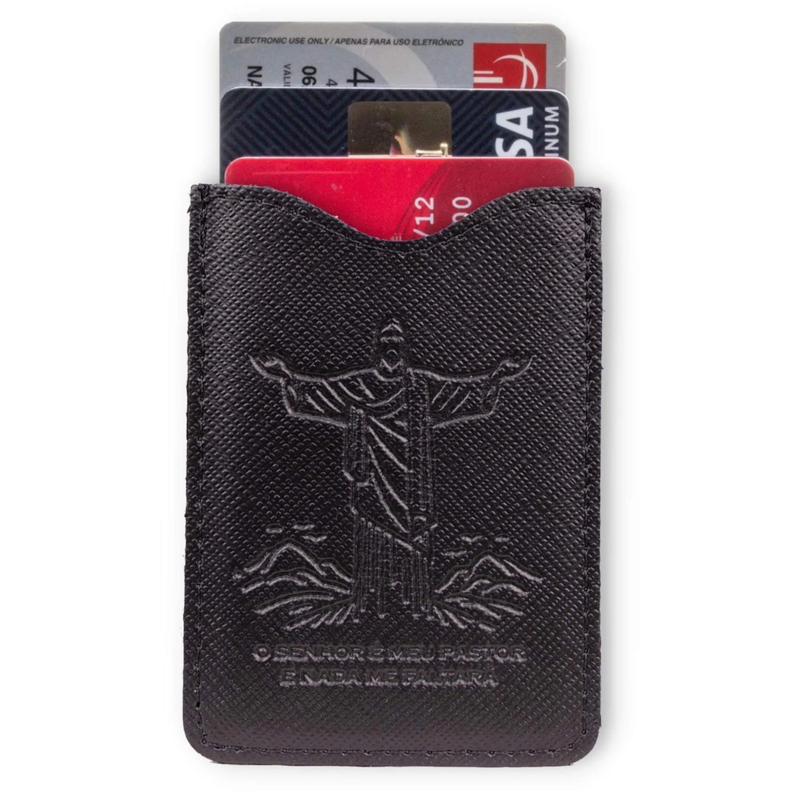 Vista 2 Porta Cartão Slim Cristo Redentor Artlux 3089 preto Artlux preto