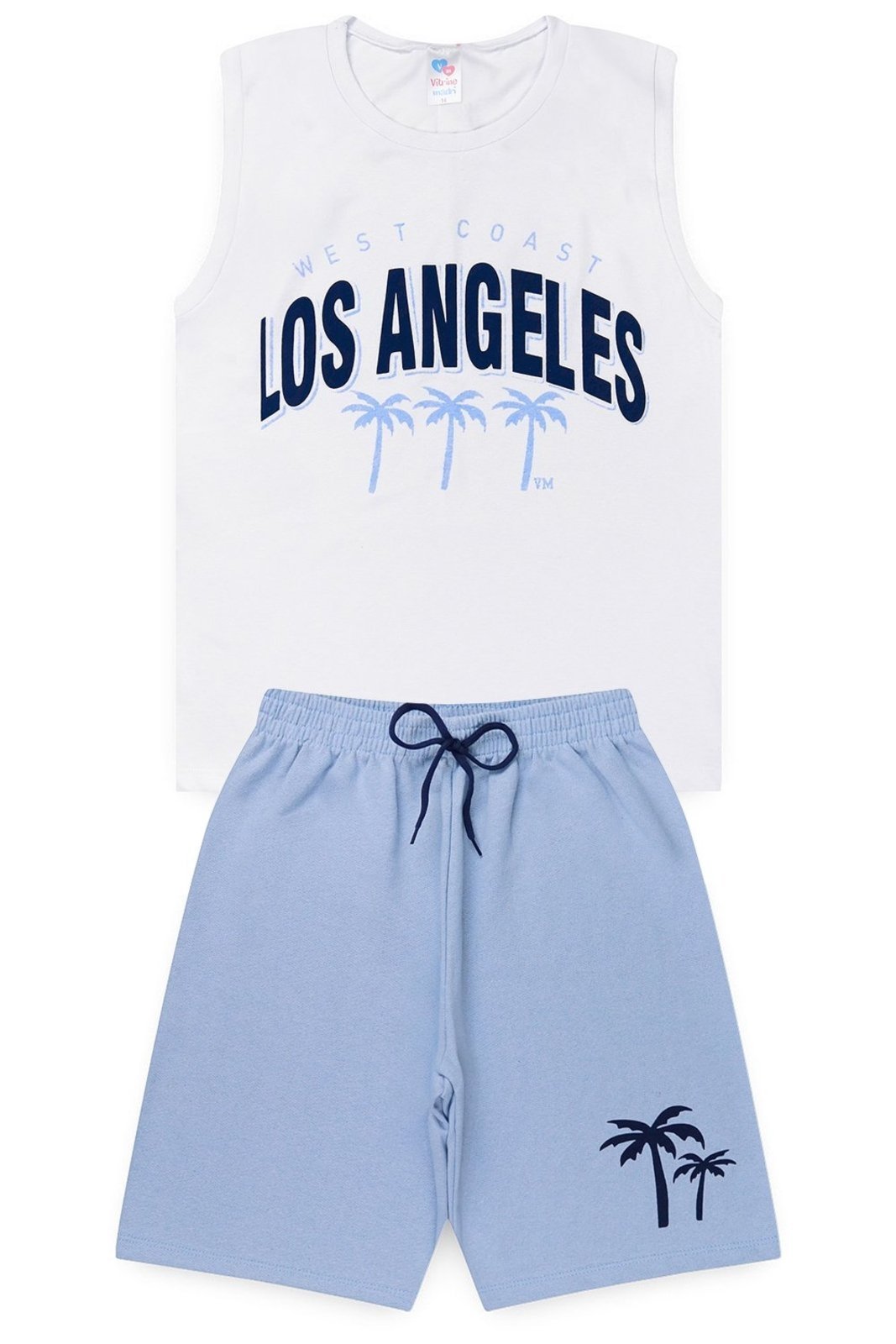 Infantil - Conjunto Juvenil Verão Masculino Regata Los Angeles