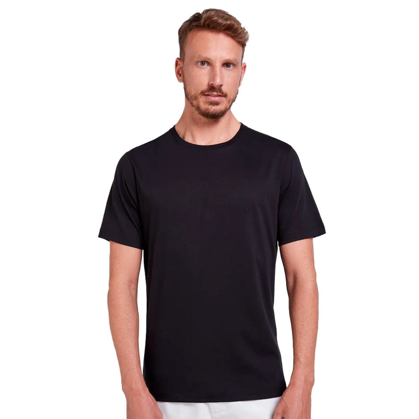 Camiseta Individual Comfort Fit Pima In24 Preto Masculino