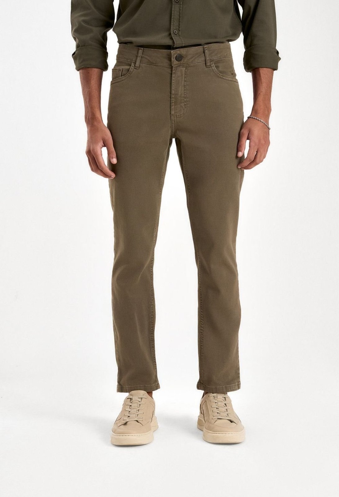 CALÇA DOCTHOS SLIM JEANS COLOR Calca Docthos Slim Jeans Color 140 Oliva 42