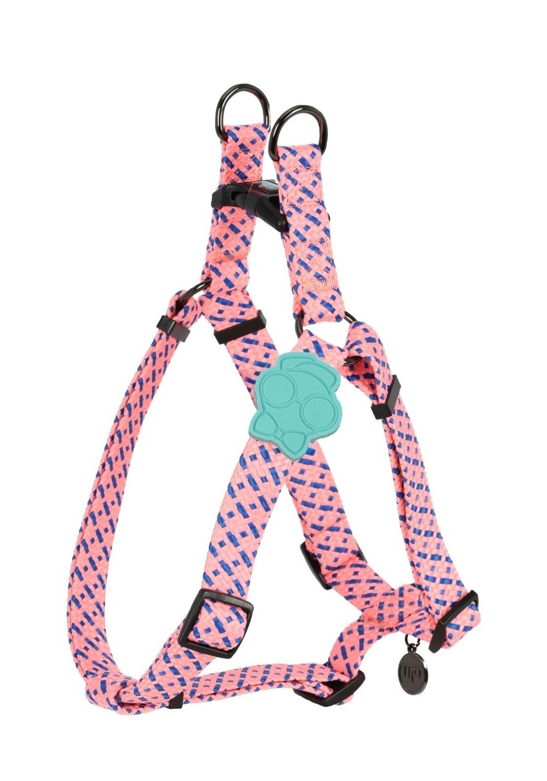 Infantil - Peitoral Pet Pequeno Ajustável em Poliéster Vivid Up4you Rosa