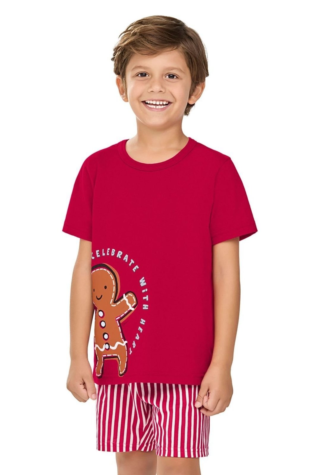 Vista 2 Pijama Menino Especial Natal Elian vermelho Elian vermelho