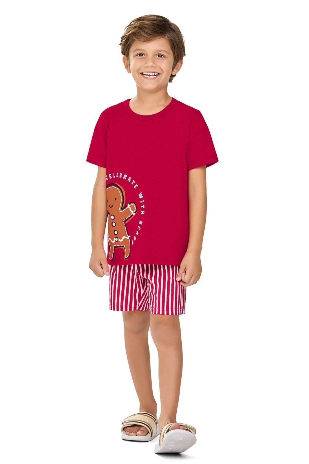 Vista 3 Pijama Menino Especial Natal Elian vermelho Elian vermelho