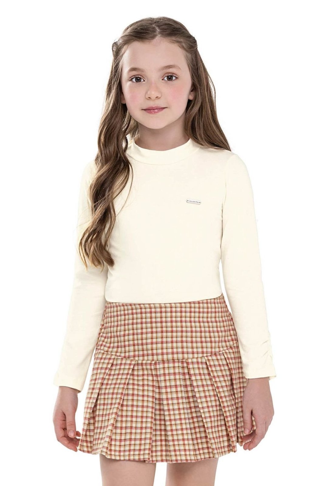 Infantil - Conjunto Menina Flanela Colorittá Bege