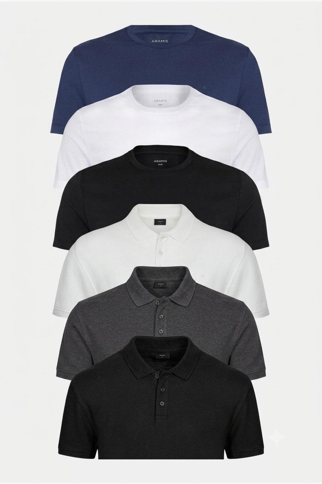 Kit Aramis Guarda-Roupa Completo (3 Polos + 3 Camisetas)