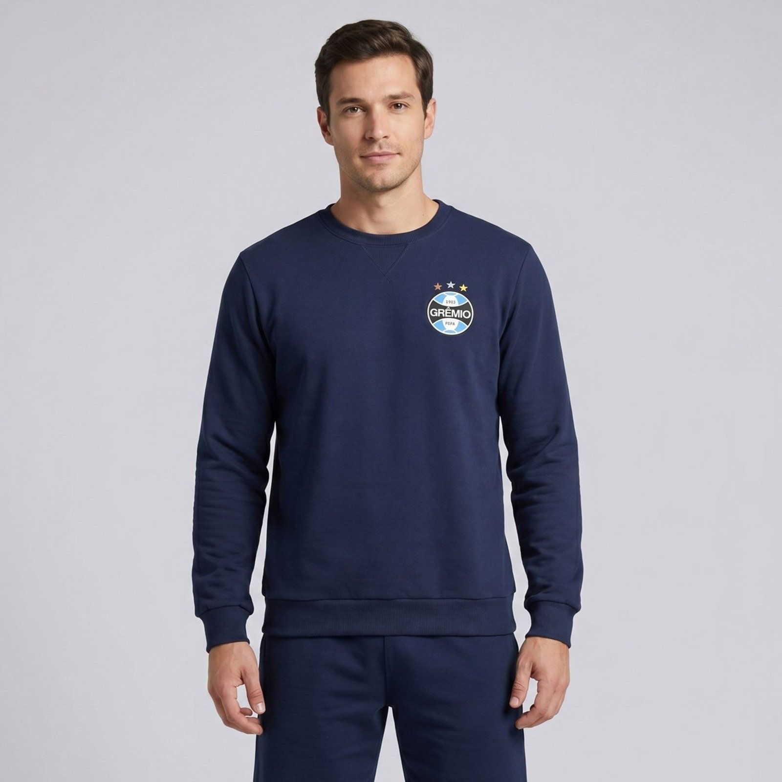 Moletom Grêmio Escudo Azul Marinho
