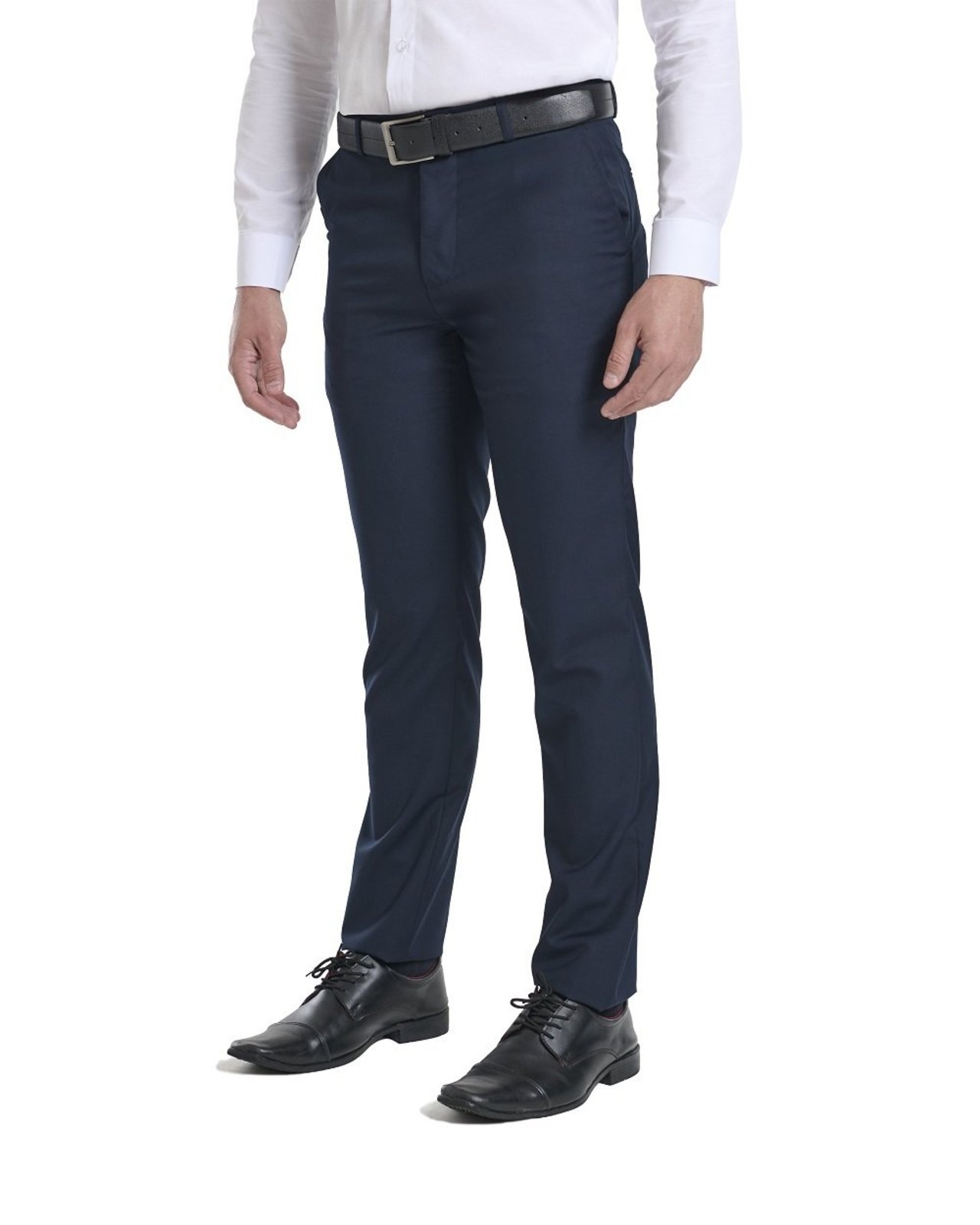 Calça Social Alfaiataria Amil Poliéster/Viscose Linha Premium Luxo Lançamento Marinho