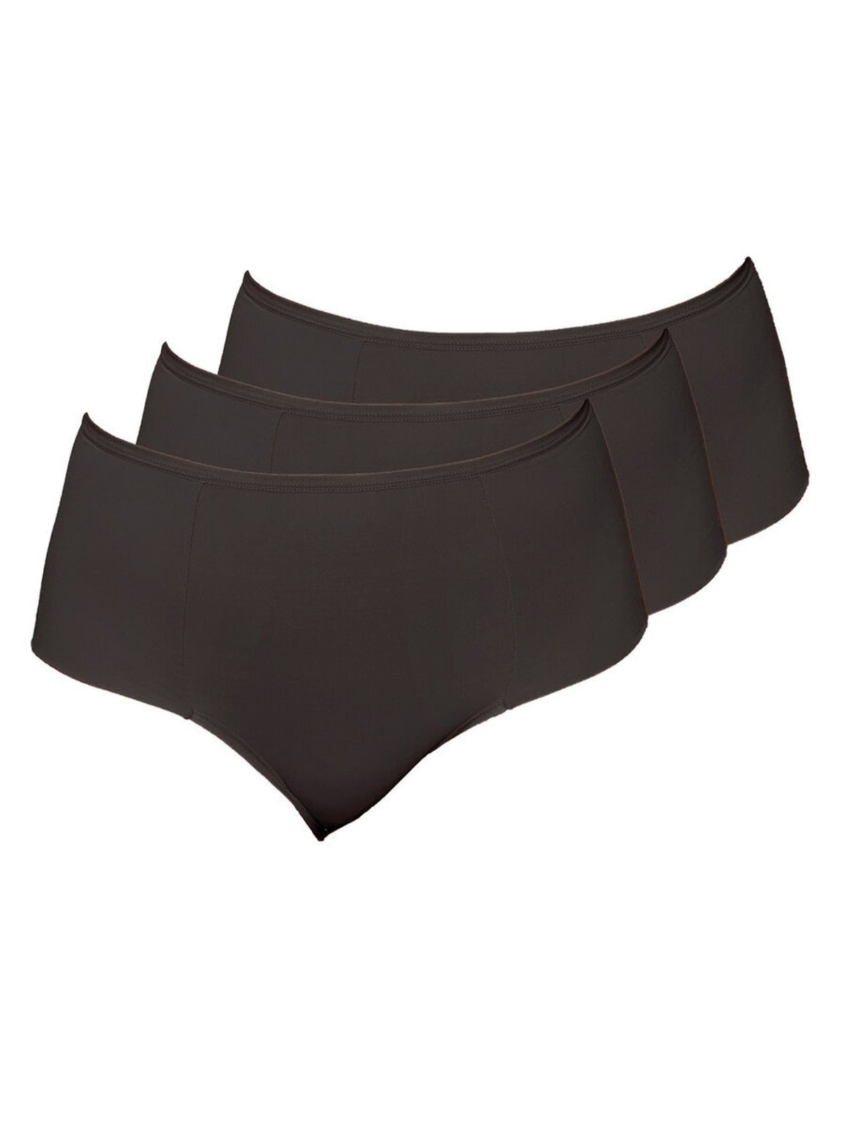 Vista 2 Kit com 3 Calcinhas Alta Blissy Maxi Triumph 24965 preto Triumph preto