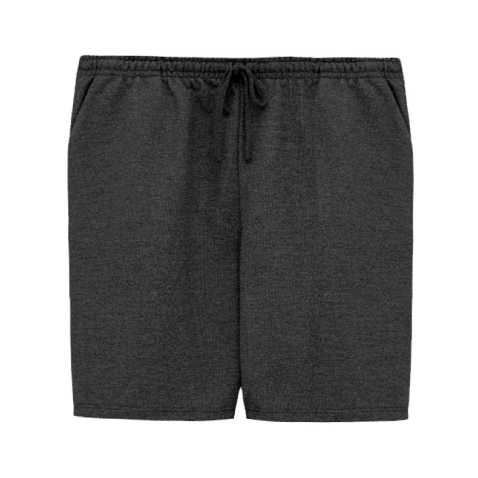 Bermuda De Moletom Masculino Plus Size W2 Casual Versátil E Resistente Ao Desgaste Cinza Escuro Chumbo