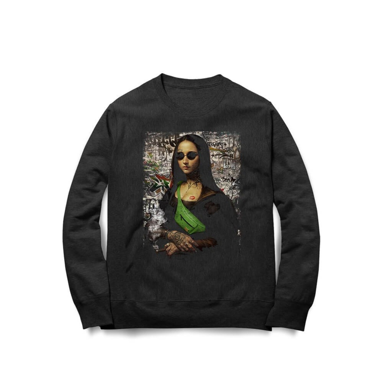 Moletom Monalisa Swag - Preto - Casual - Studio Geek