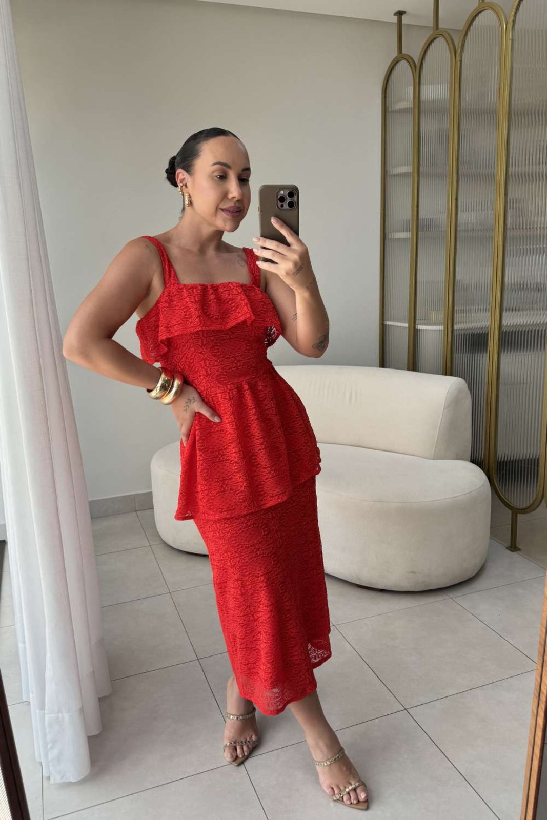 Vestido Vanibele MidiVermelho