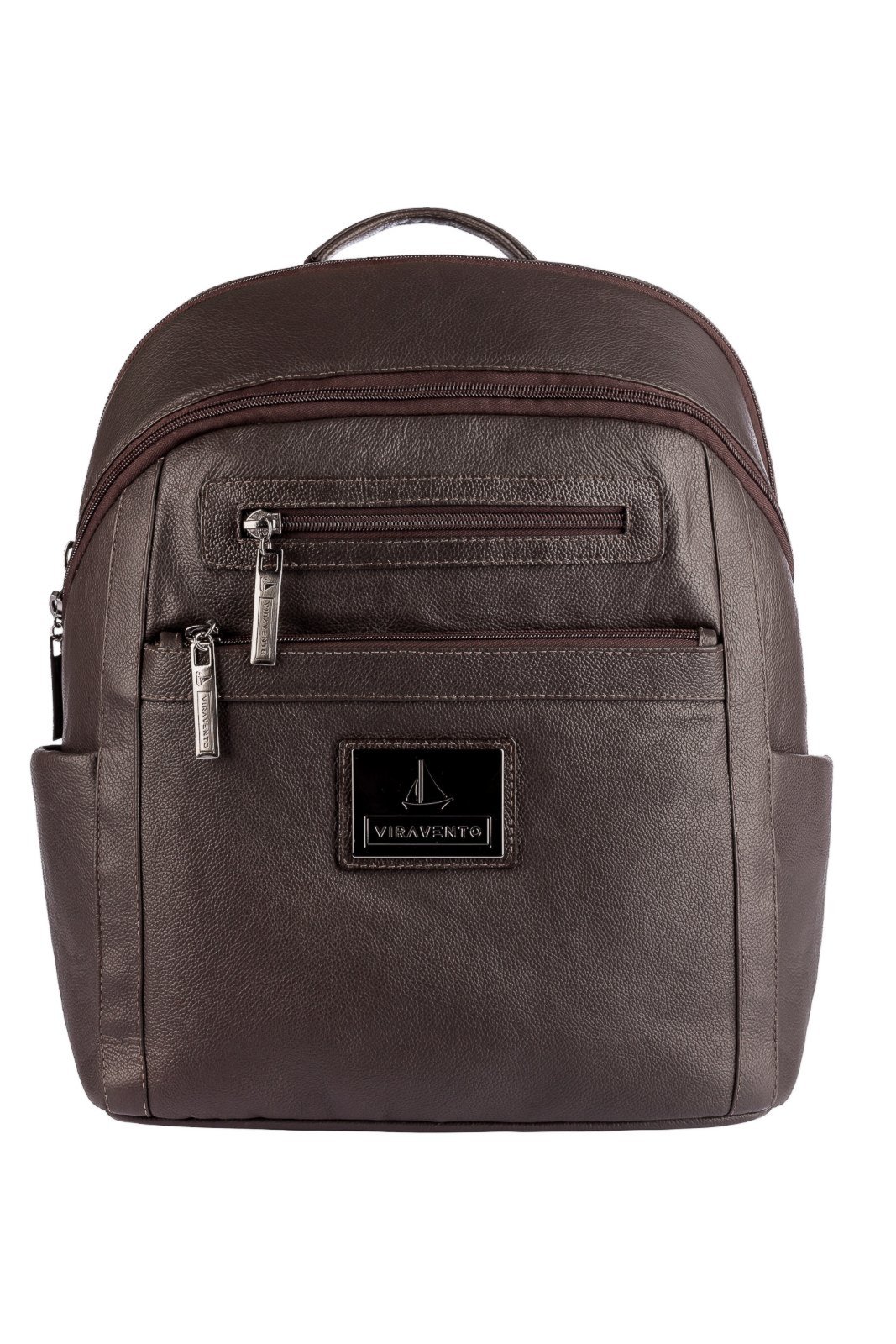 Mochila grande masculina de couro Marcelo - Café
