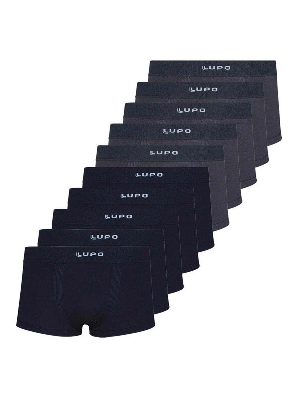 Kit com 10 Cuecas Sunga Lupo 656-001 Preto
