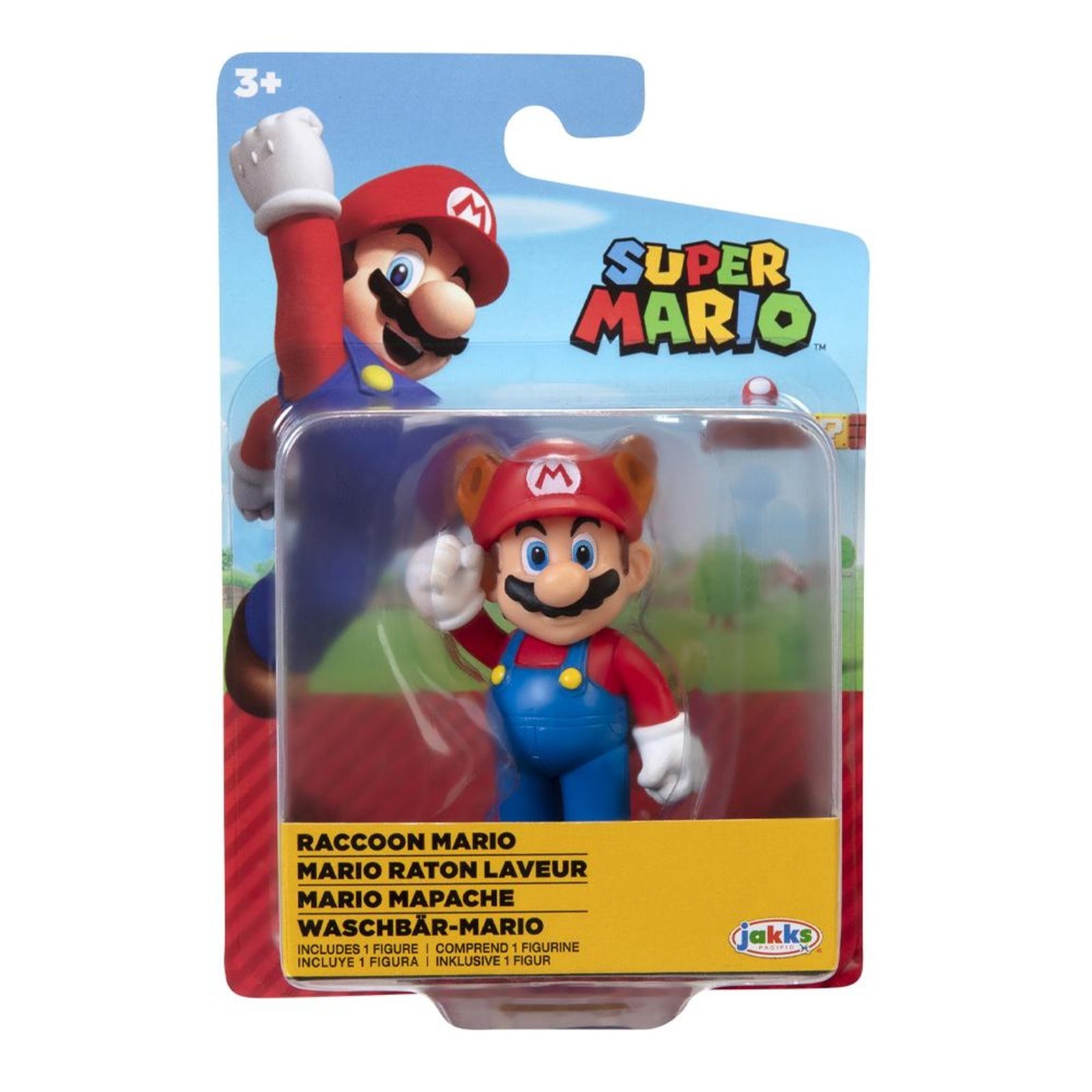 Infantil - Super Mario - Boneco 2.5 polegadas Colecionável - Mario Guaxinim