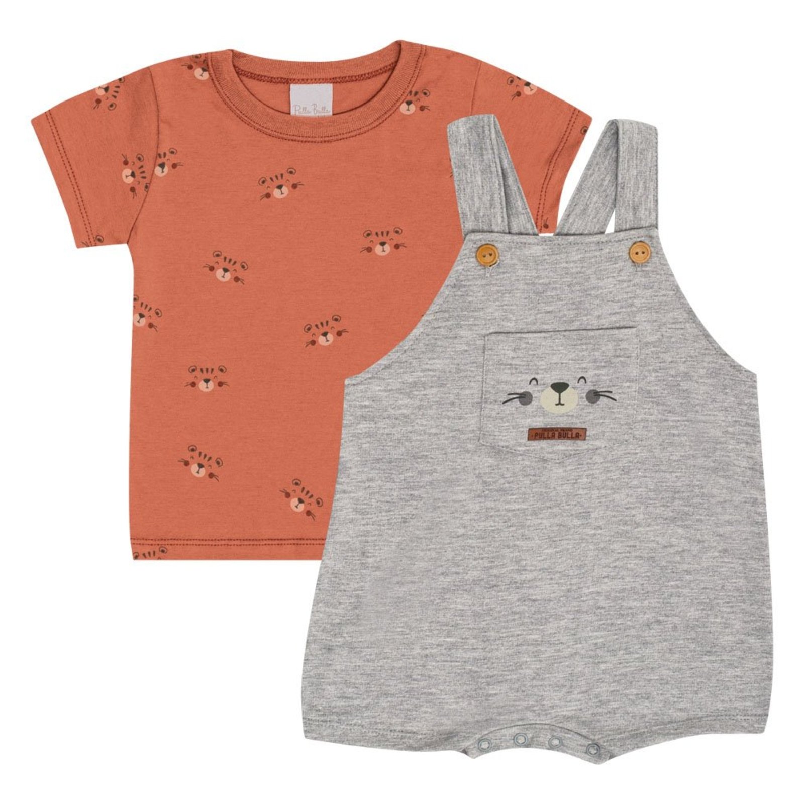 Infantil - Conjunto Menino - Mescla Cinza - 50562-567