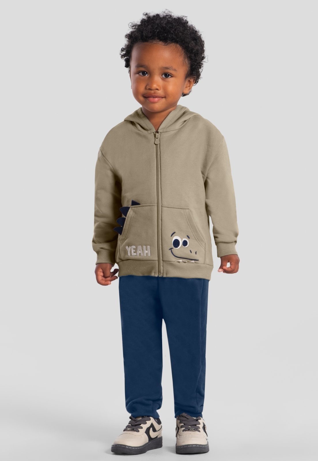 Infantil - Conjunto menino de dinossauro em moletom Brandili