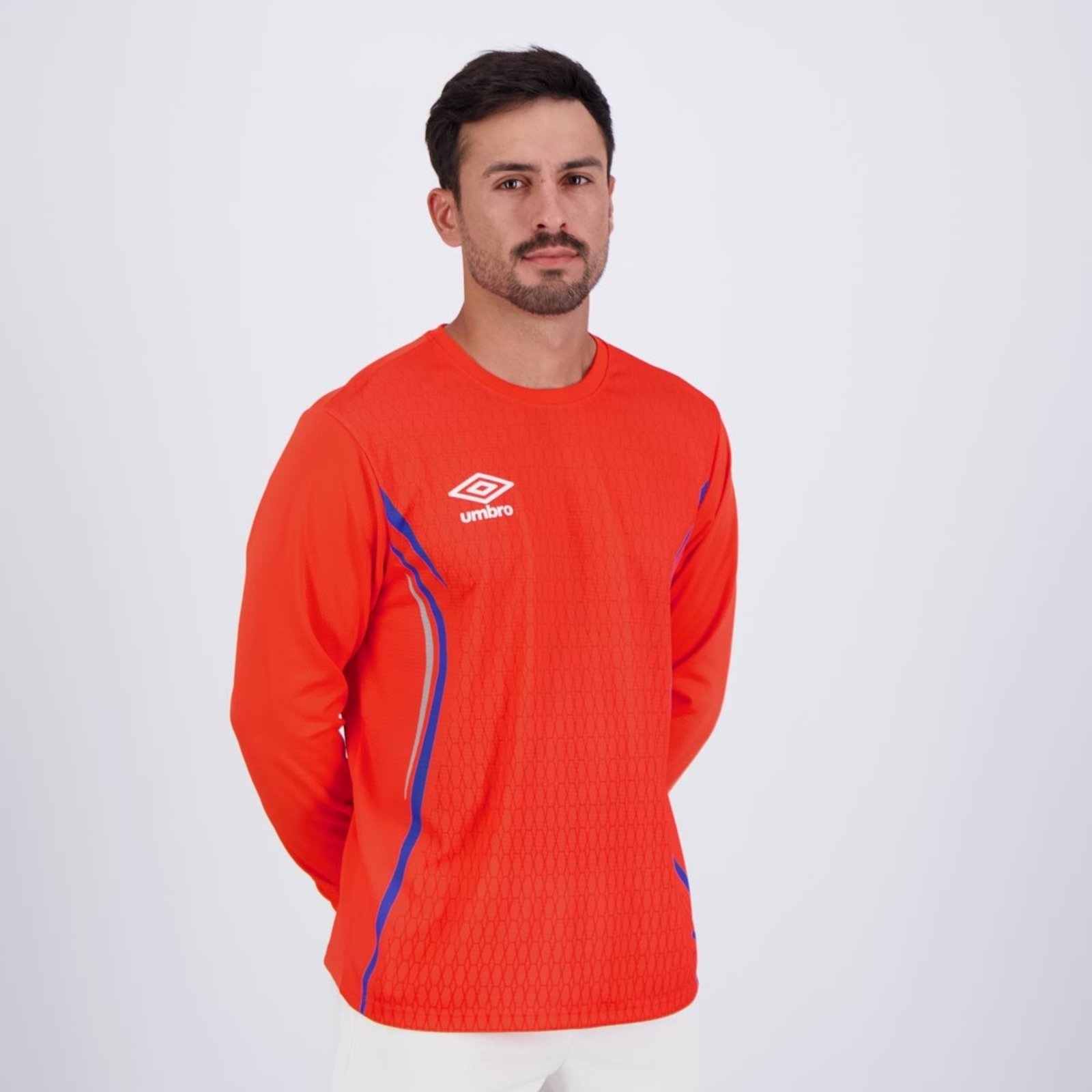 Vista 3 Camisa Umbro Goleiro Portiere Manga Longa laranja Umbro laranja