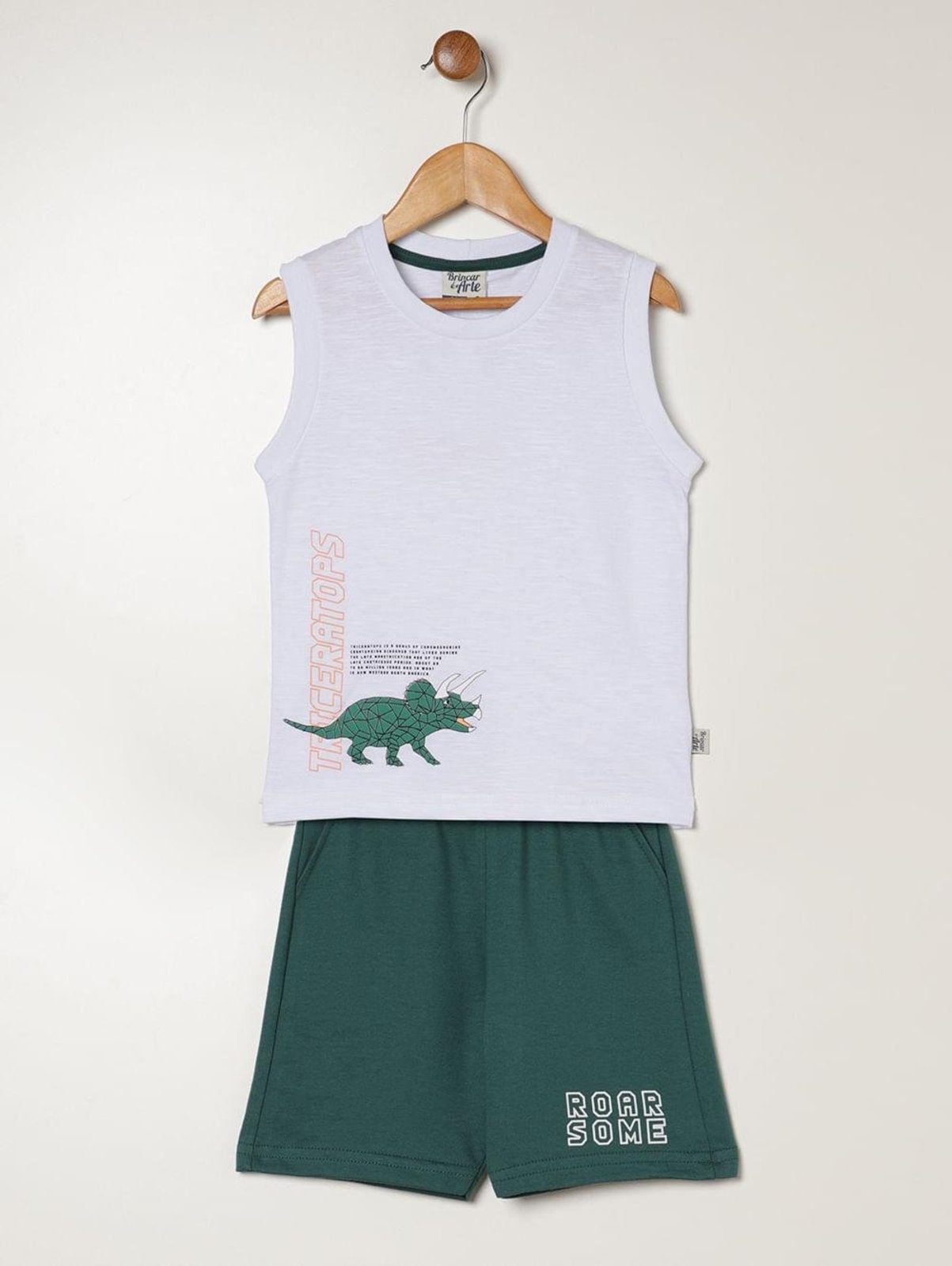 Infantil - Conjunto Curto Para Menino - BRANCO