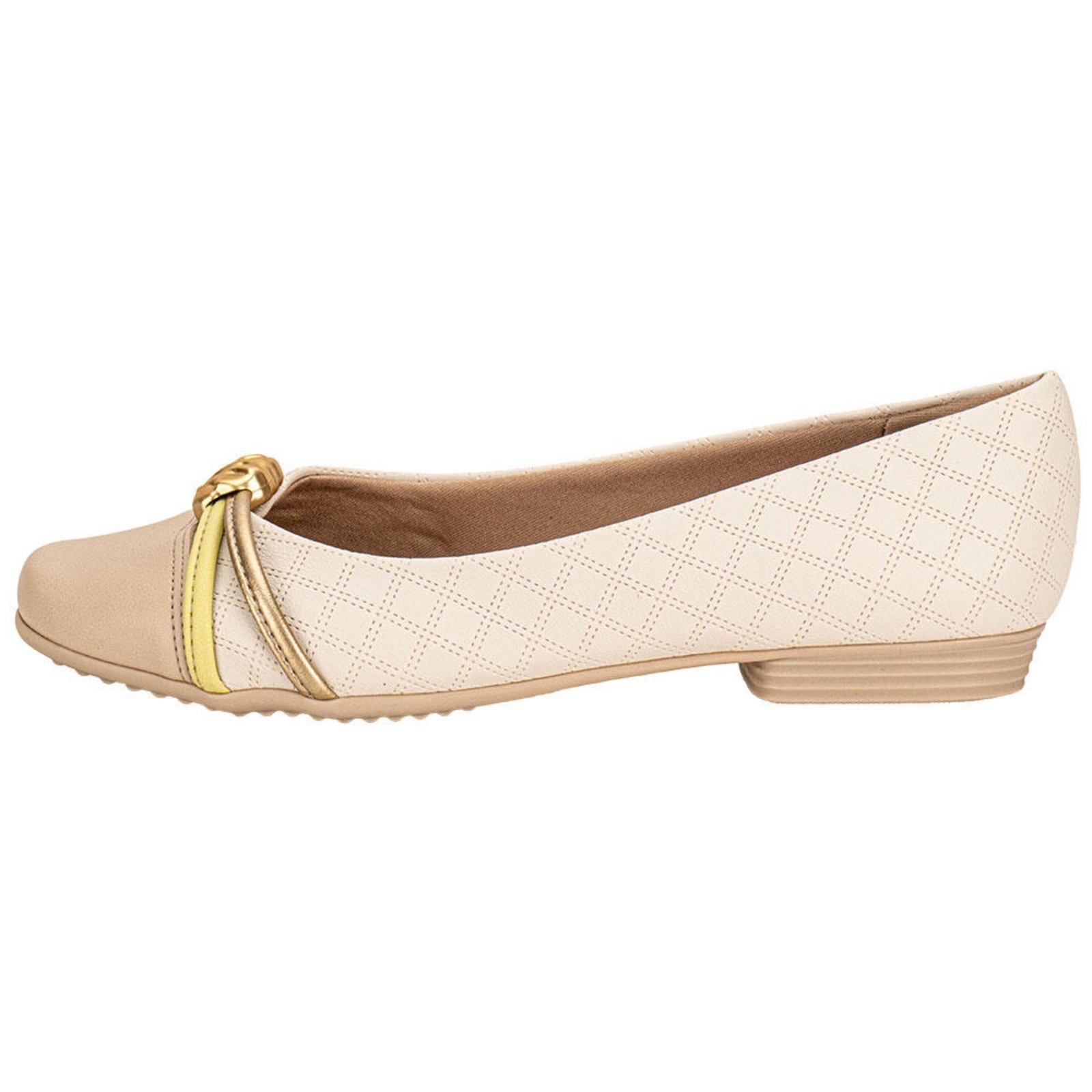 Vista 3 Sapatilha Feminina Flat Piccadilly 250267 A0080267 bege Piccadilly bege