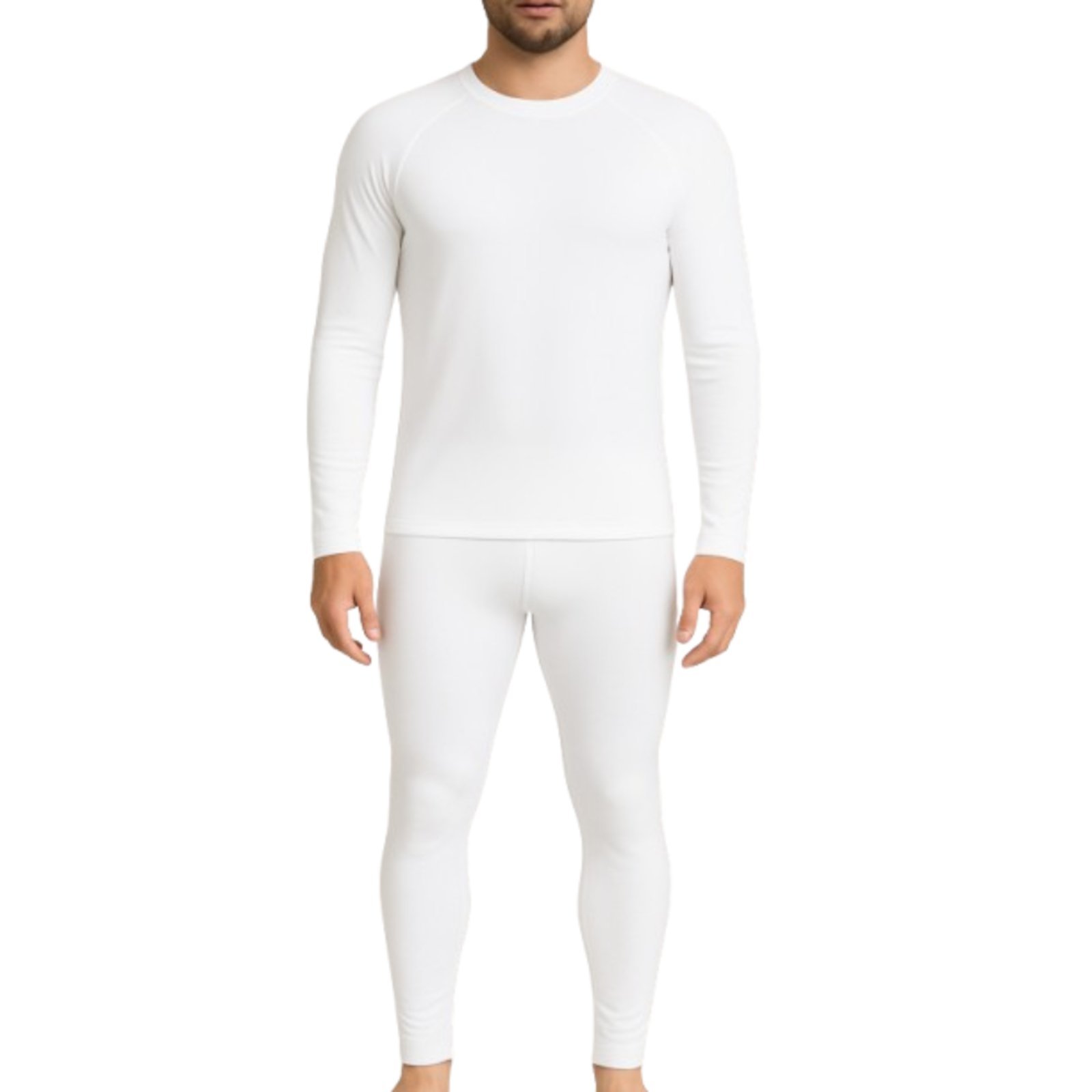 Conjunto Blusa Manga Longa Com Calça UV Reflexo Íntimo Proteção Solar Segunda Pele Branco