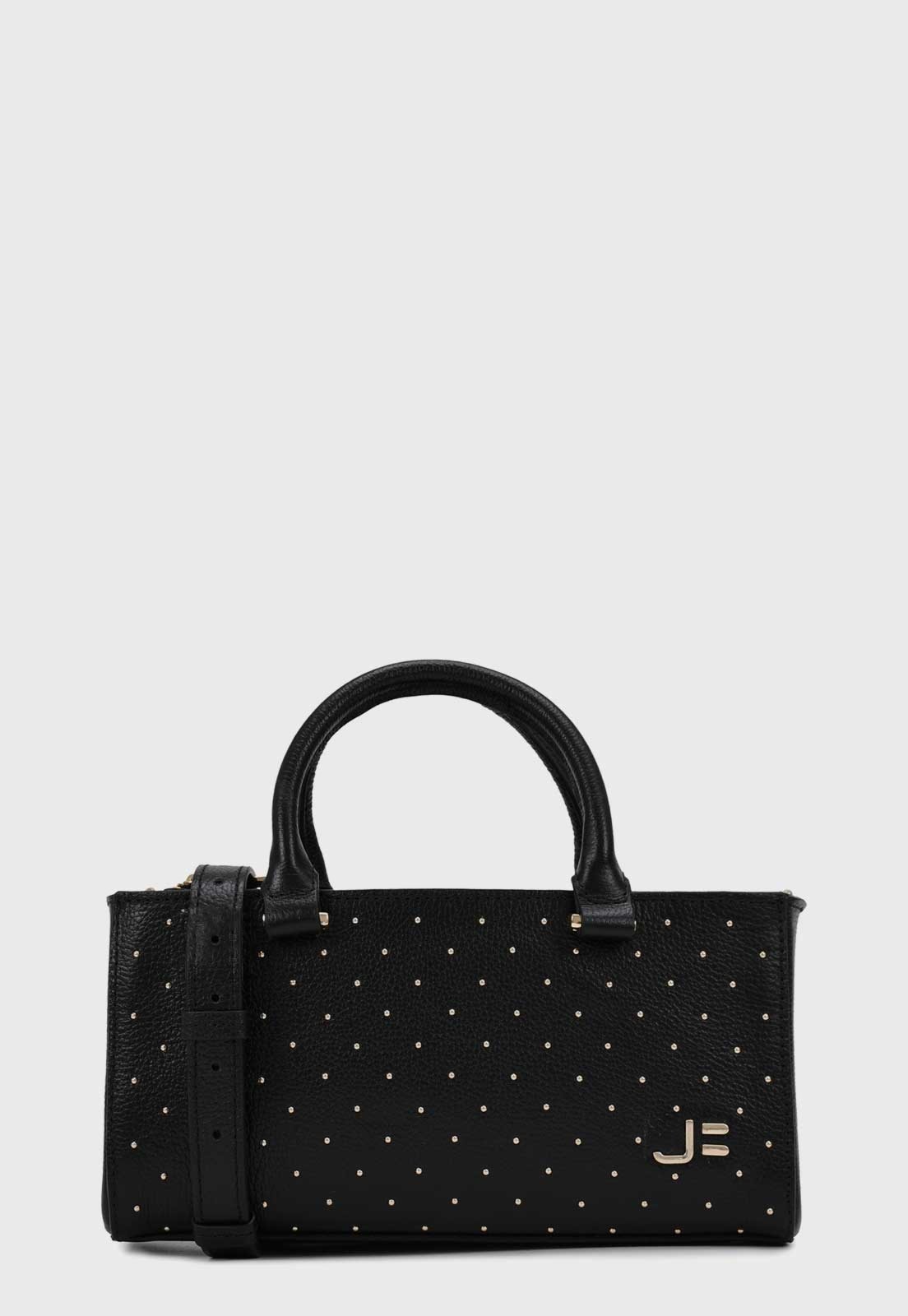 Bolsa Feminina Jorge Bischoff Couro Retangular Preta