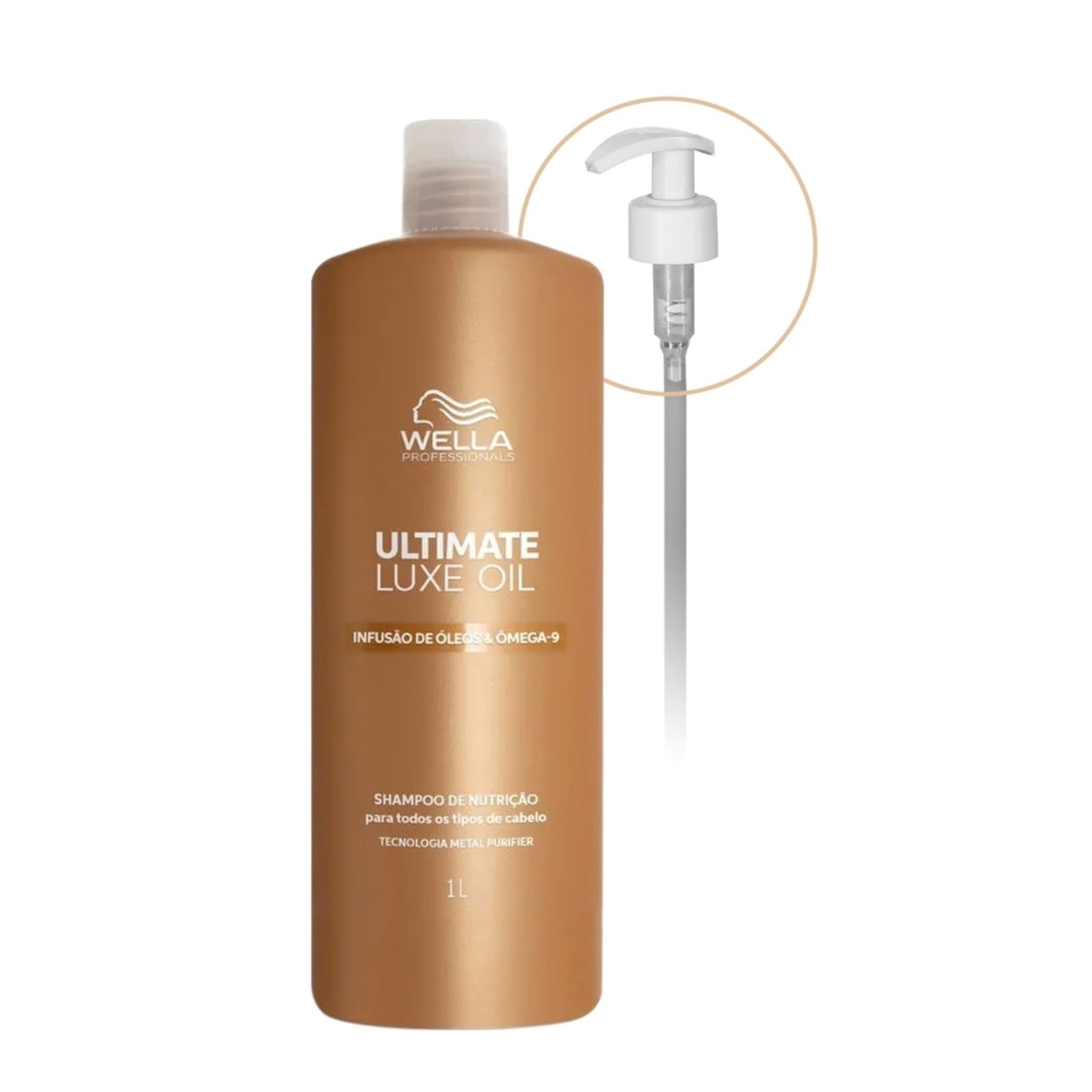 Kit Wella Professionals Ultimate Luxe Oil Shampoo e Válvula Pump (2 produtos)