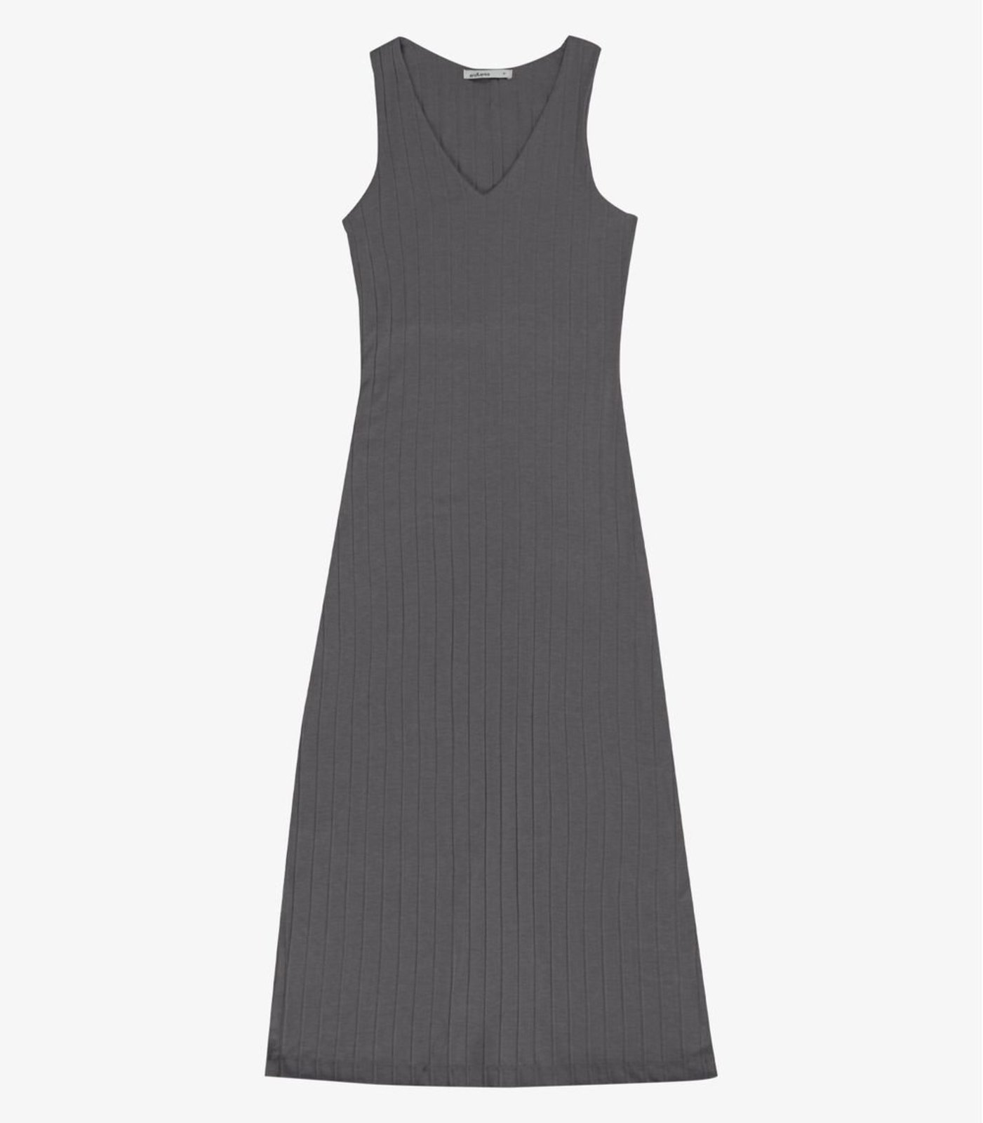 Vestido Feminino Midi Decote Em V Endless Cinza