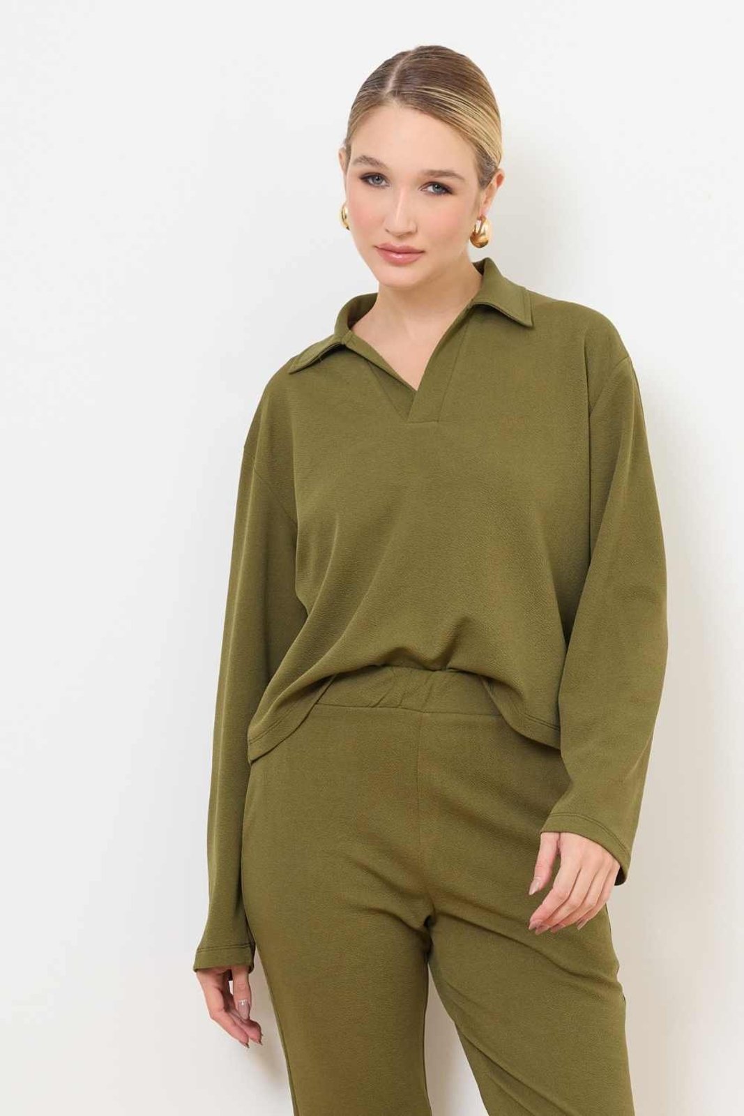 Blusa Vanibele Malha Verde Militar