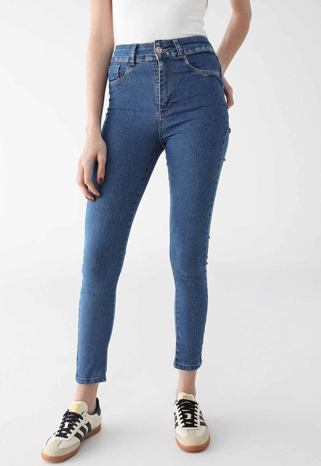 Calça Jeans Sawary Skinny Lisa Azul