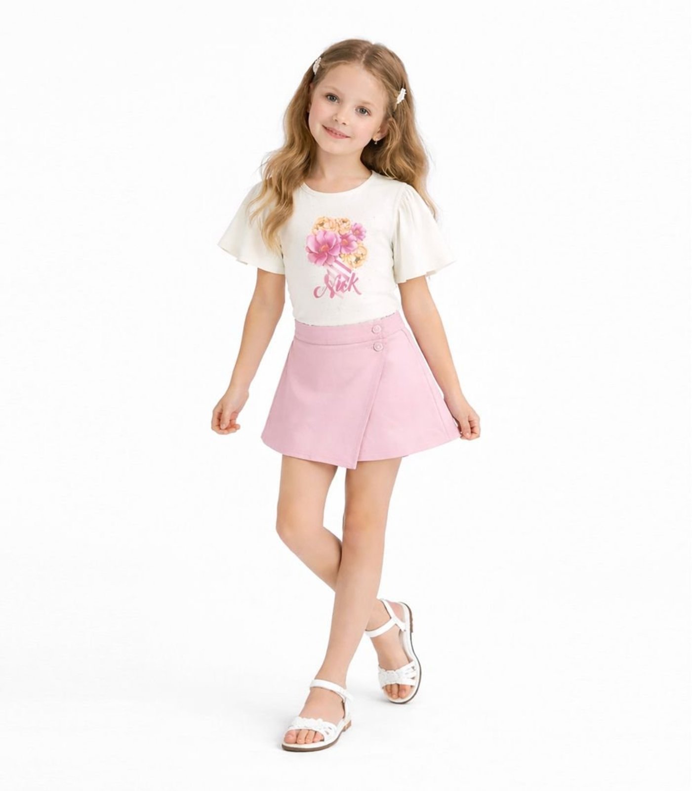 Infantil - Blusa Feminina Trick Nick Bege