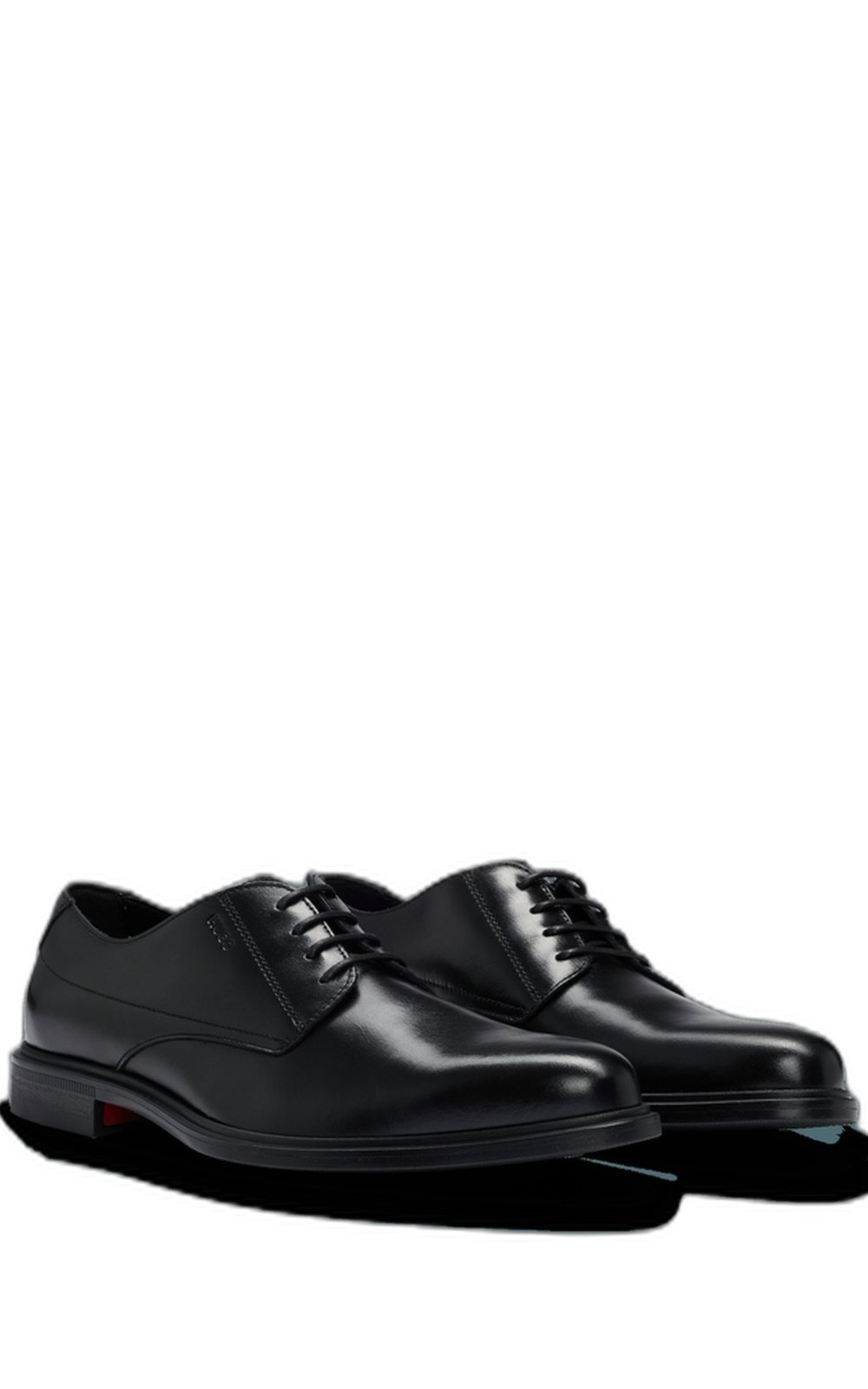 Sapatos Derby Em Couro Nappa Com Logo Em Relevo