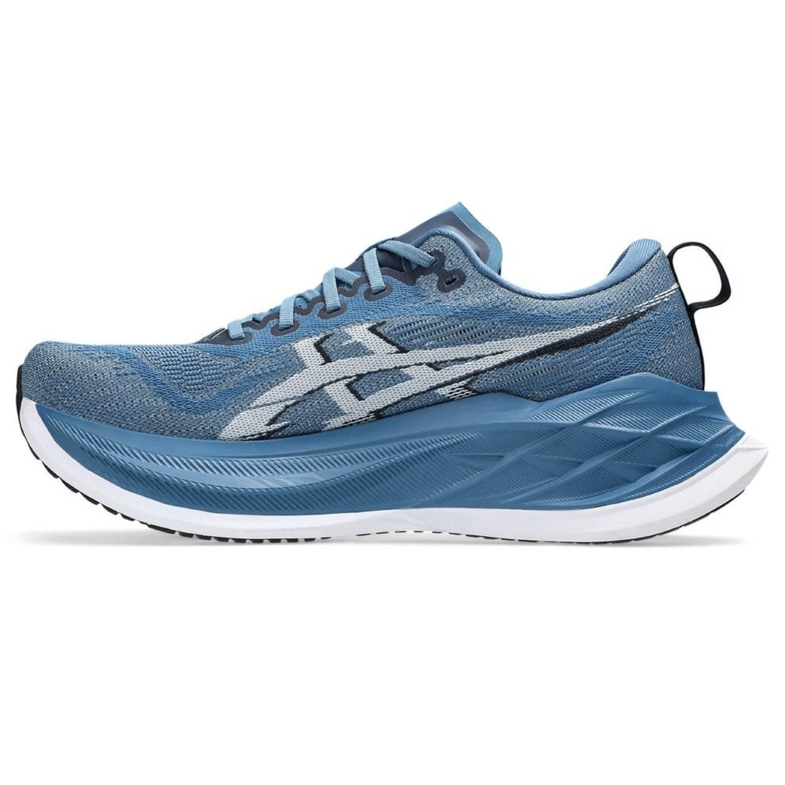 Vista 2 Tênis ASICS Superblast 2 - Unissex Branco azul ASICS azul