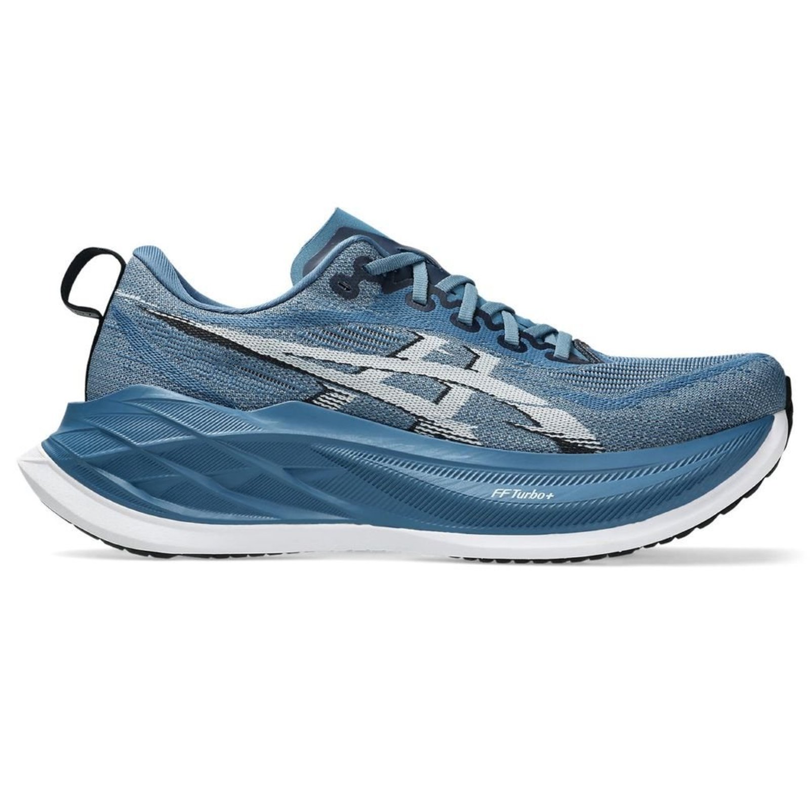 Vista 3 Tênis ASICS Superblast 2 - Unissex Branco azul ASICS azul