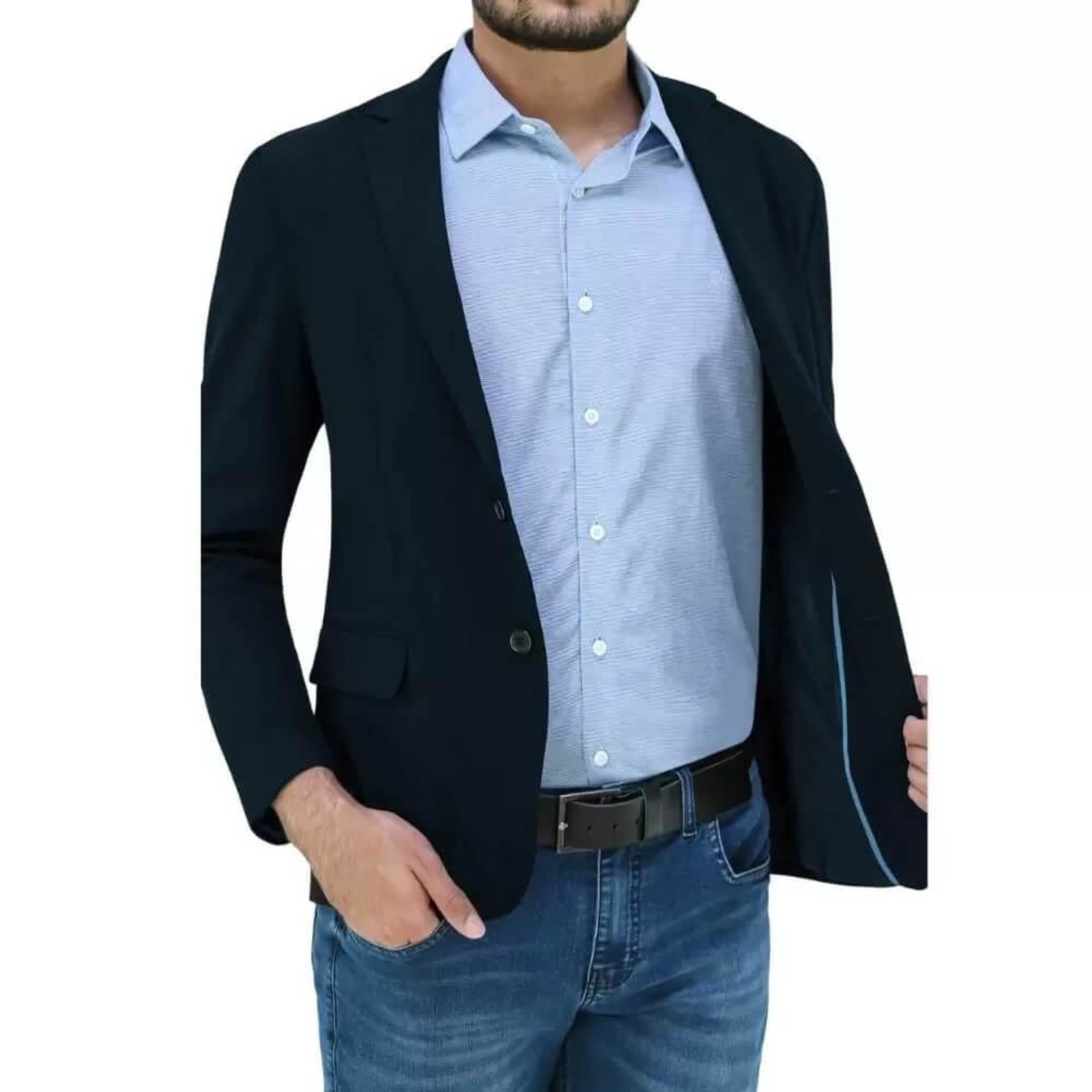 Blazer Masculino Cult Slim Sarja Ogochi 0715180001 Preto