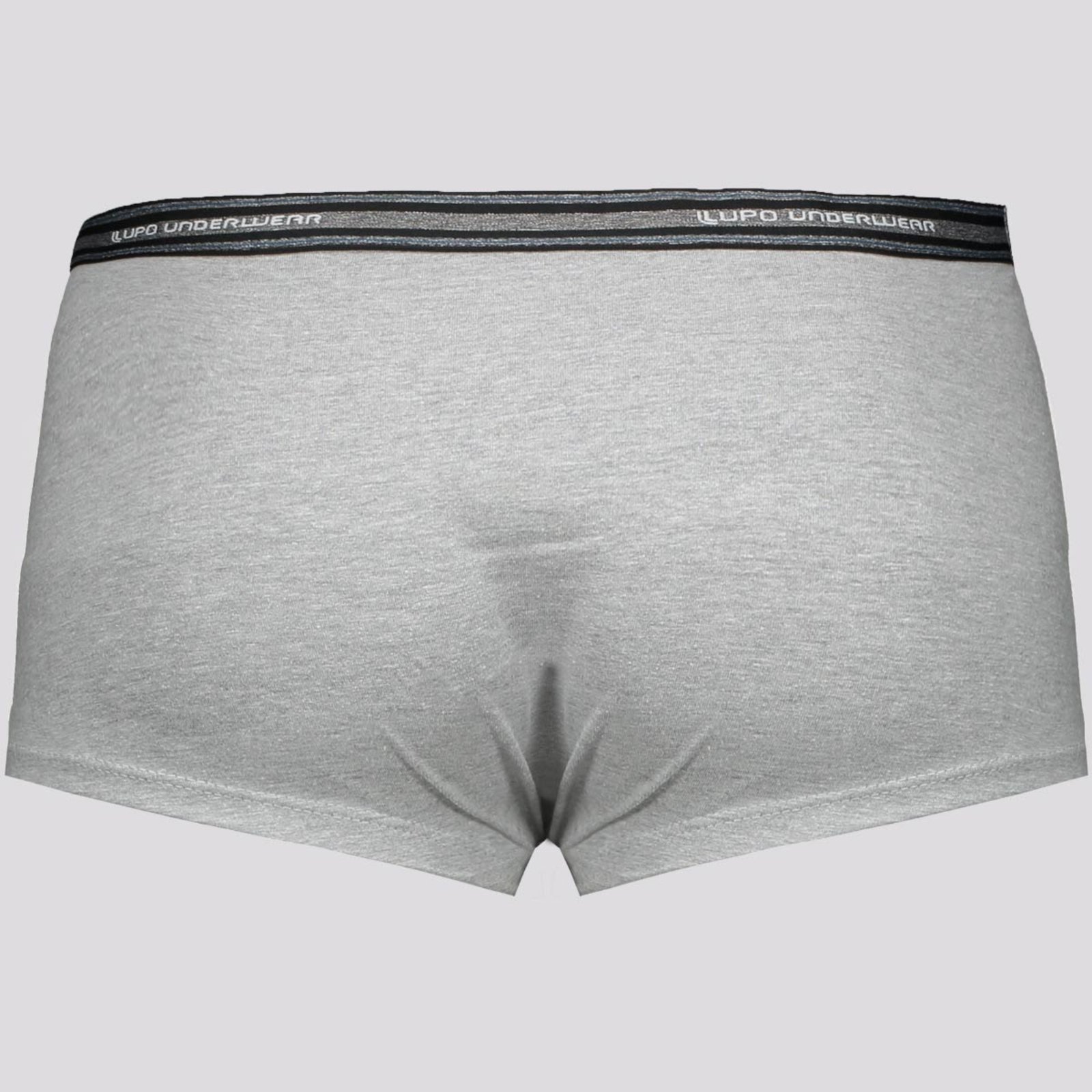 Vista 3 Cueca Sunga Lupo Basic Algodão com Elastano e Preto cinza Lupo cinza