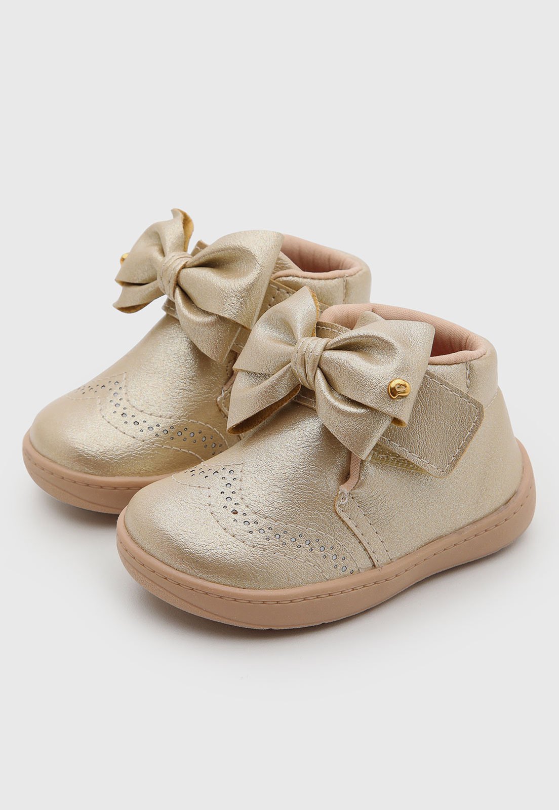 Infantil - Bota Pampili Laço Dourada